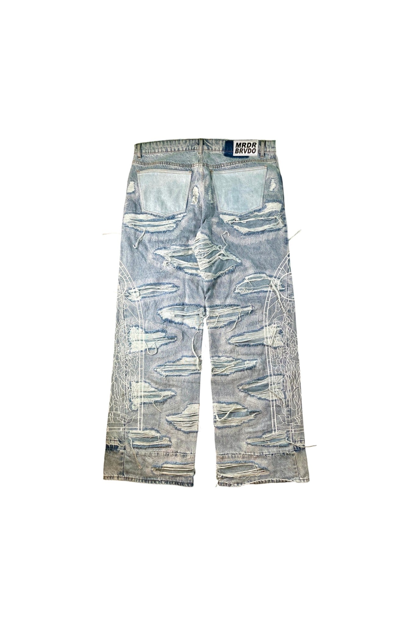 Who Decides War Distressed Patch Light Wash Jeans