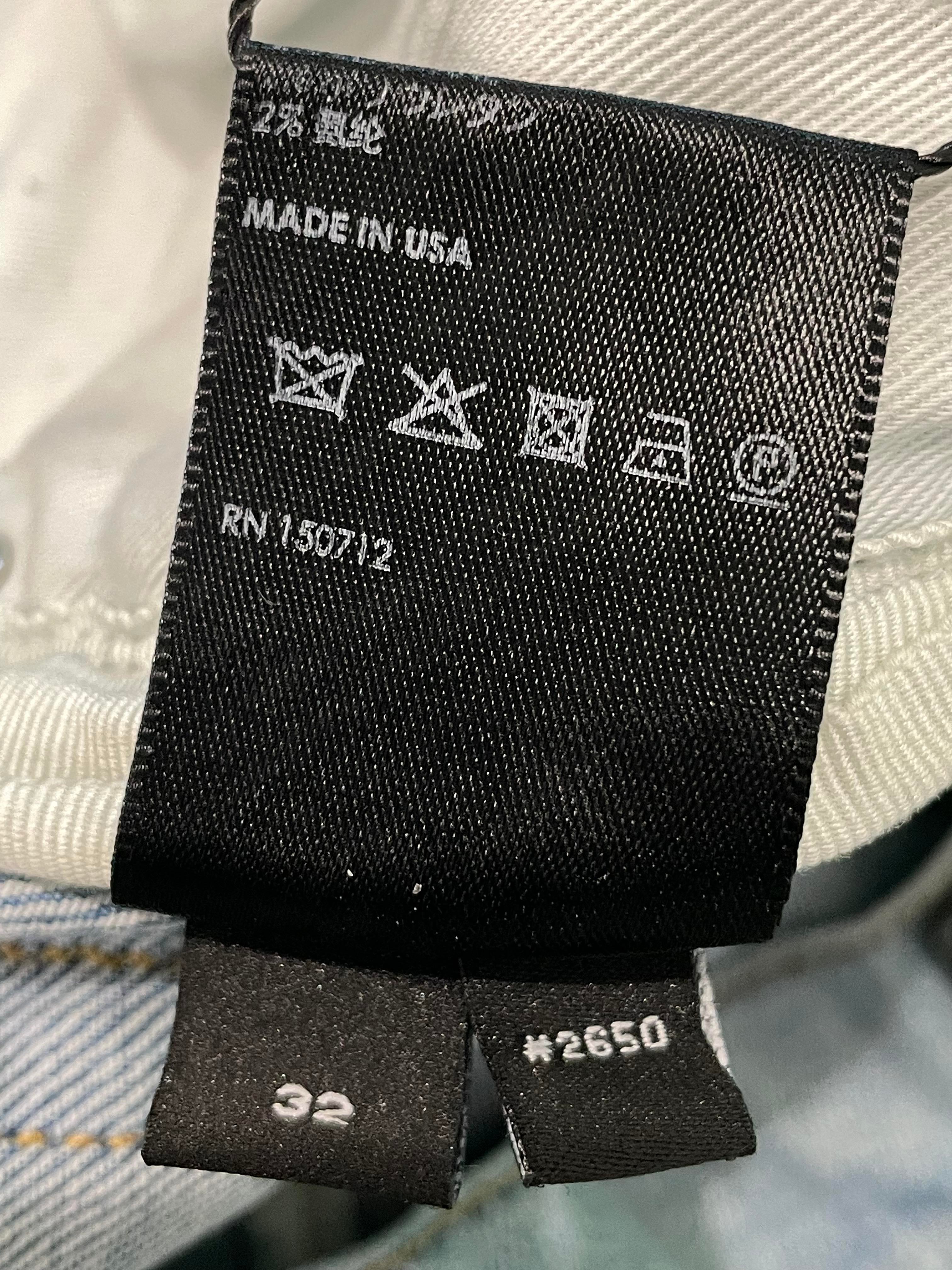 Amiri Side Logo Paint Drip Light Wash Jeans