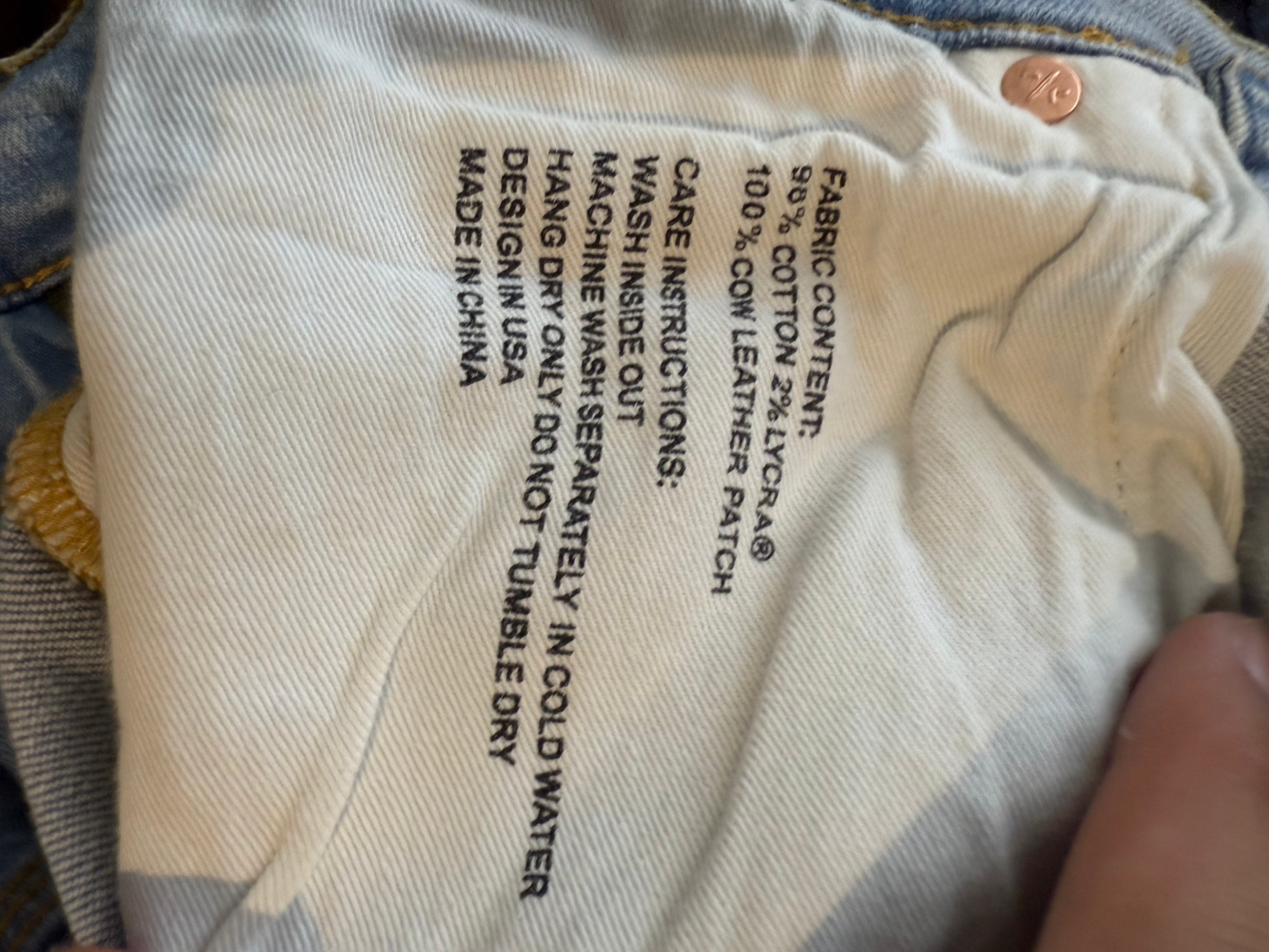 Purple Jeans Light Wash Splatter Used 38