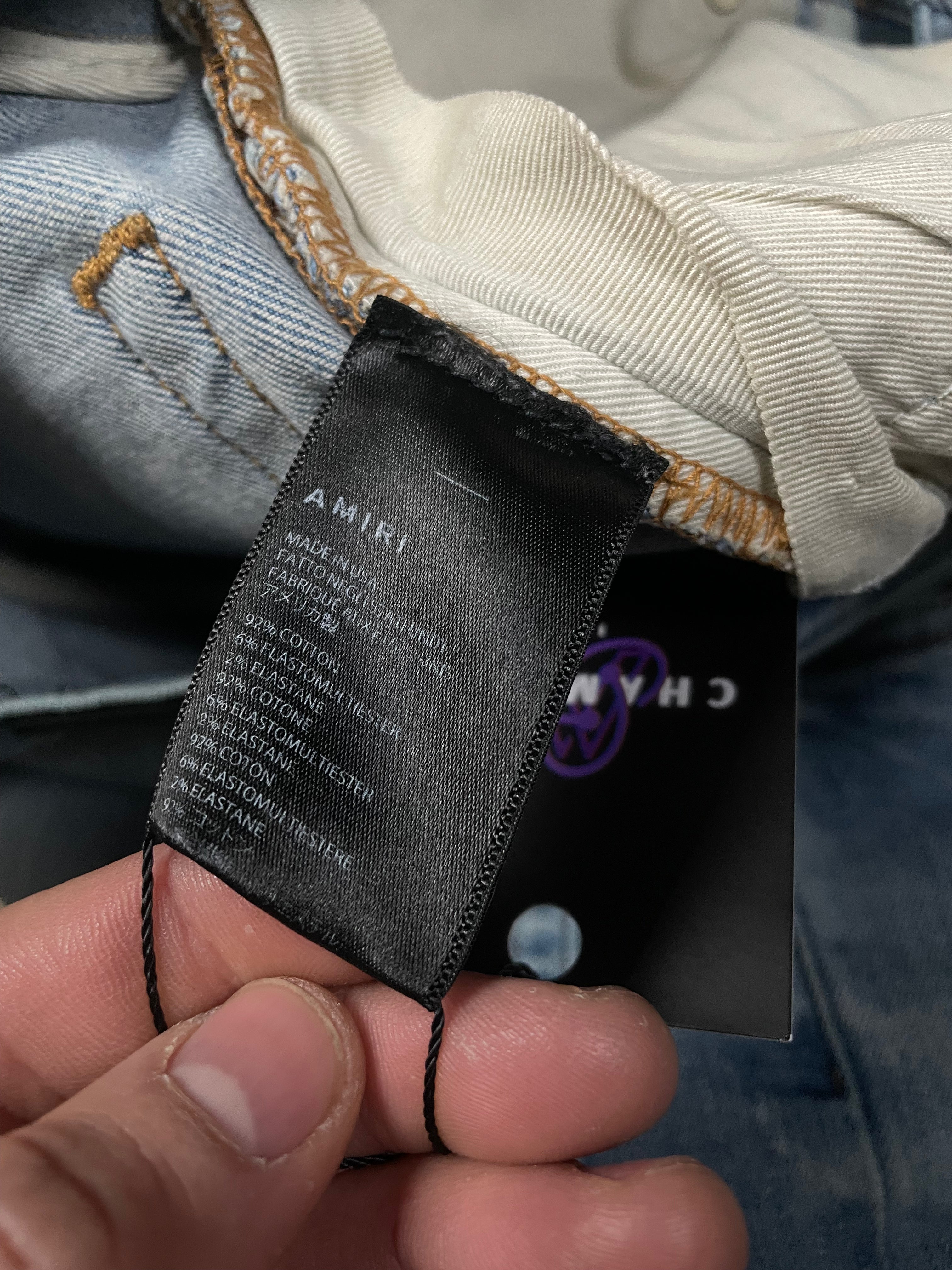 Amiri MX1 Lightwash Blue Red Patch Used 30