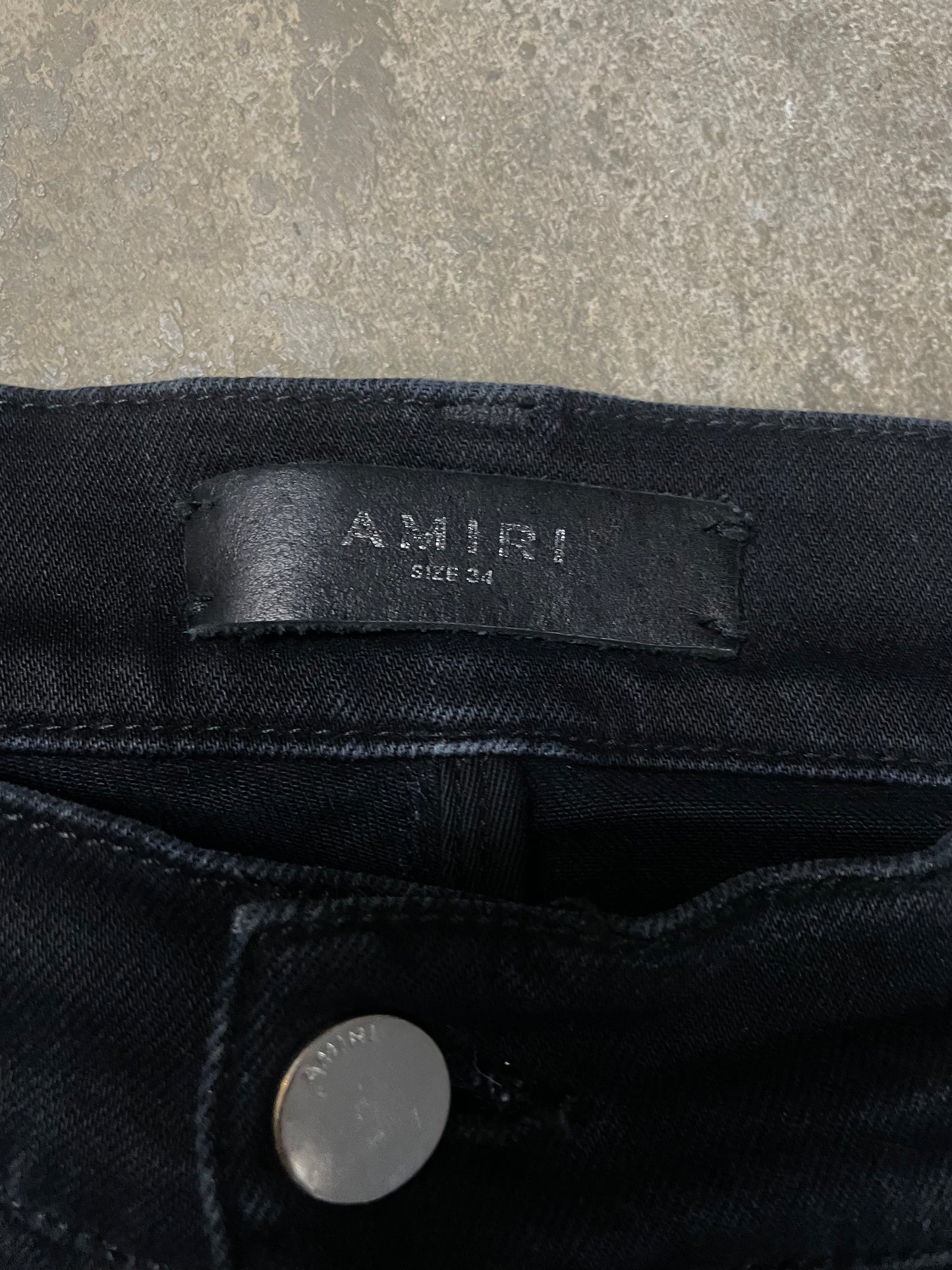 Amiri Jeans Black Paisley Patchwork Used 32