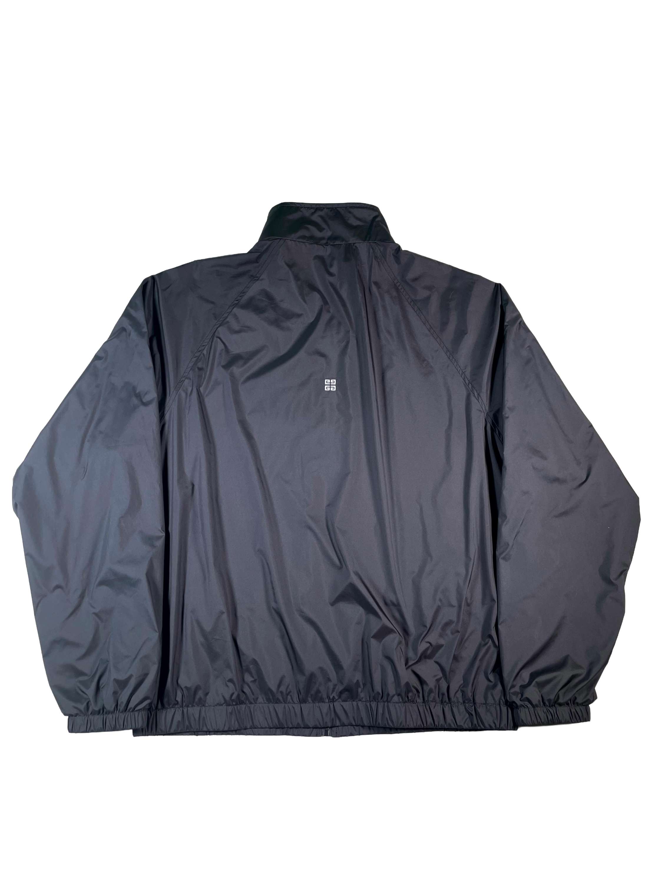 Givenchy Nylon Windbreaker Small Logo Black Track Jacket