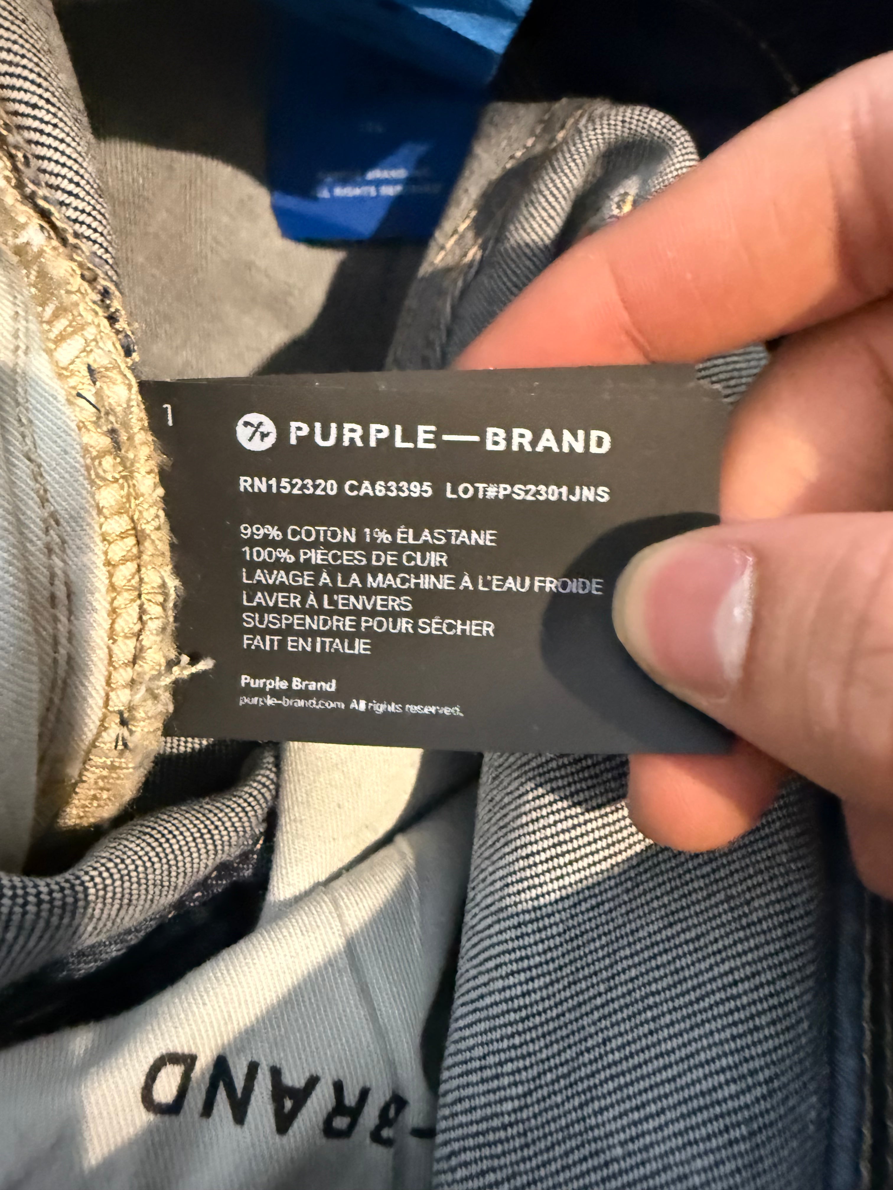 Purple Brand Black Wax Jeans Used 33