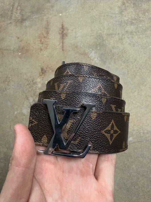 LV Brown Monogram Belt Used 32-34