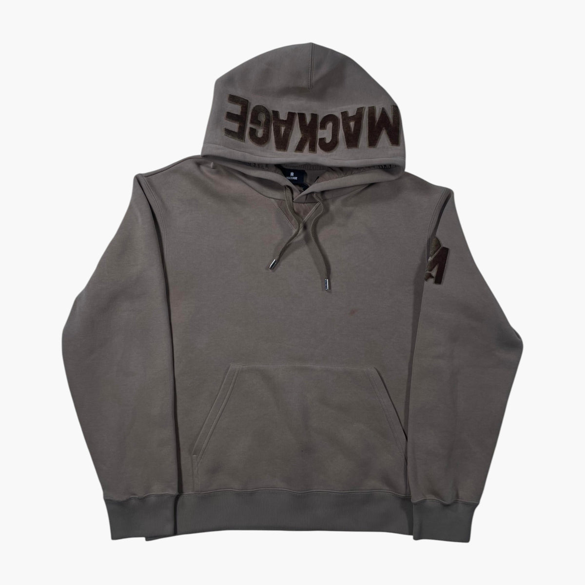 Mackage Tan & Velvet Hood Logo Hoodie