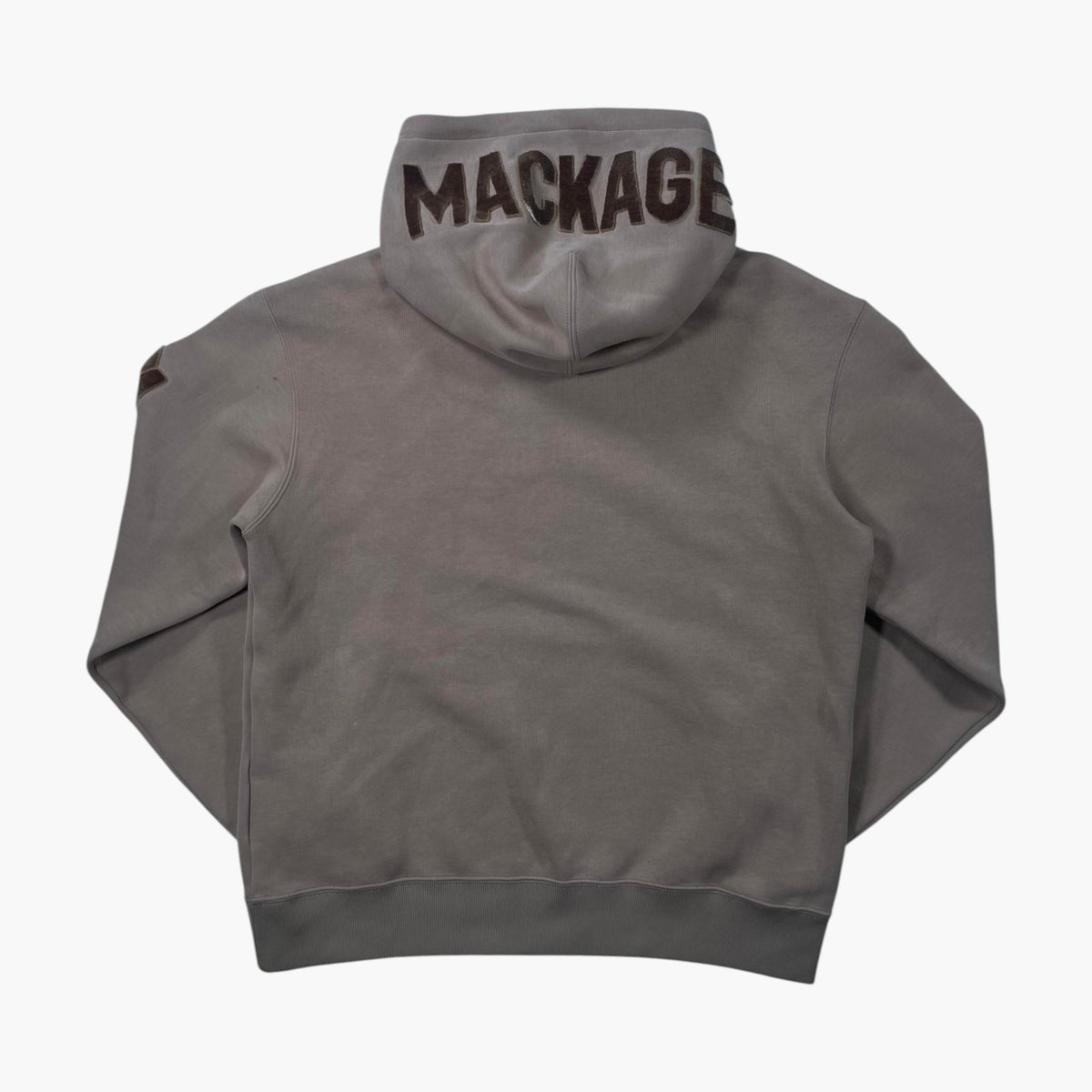 Mackage Tan & Velvet Hood Logo Hoodie
