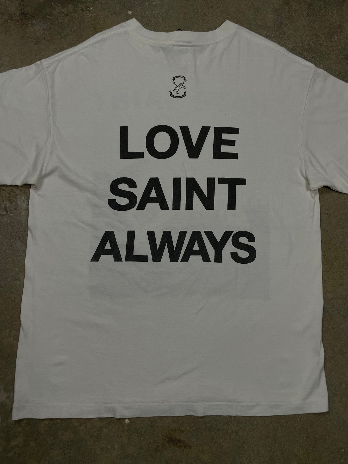 Saint Mxxxxxx Tee White Lamb Angel Hate XL Used