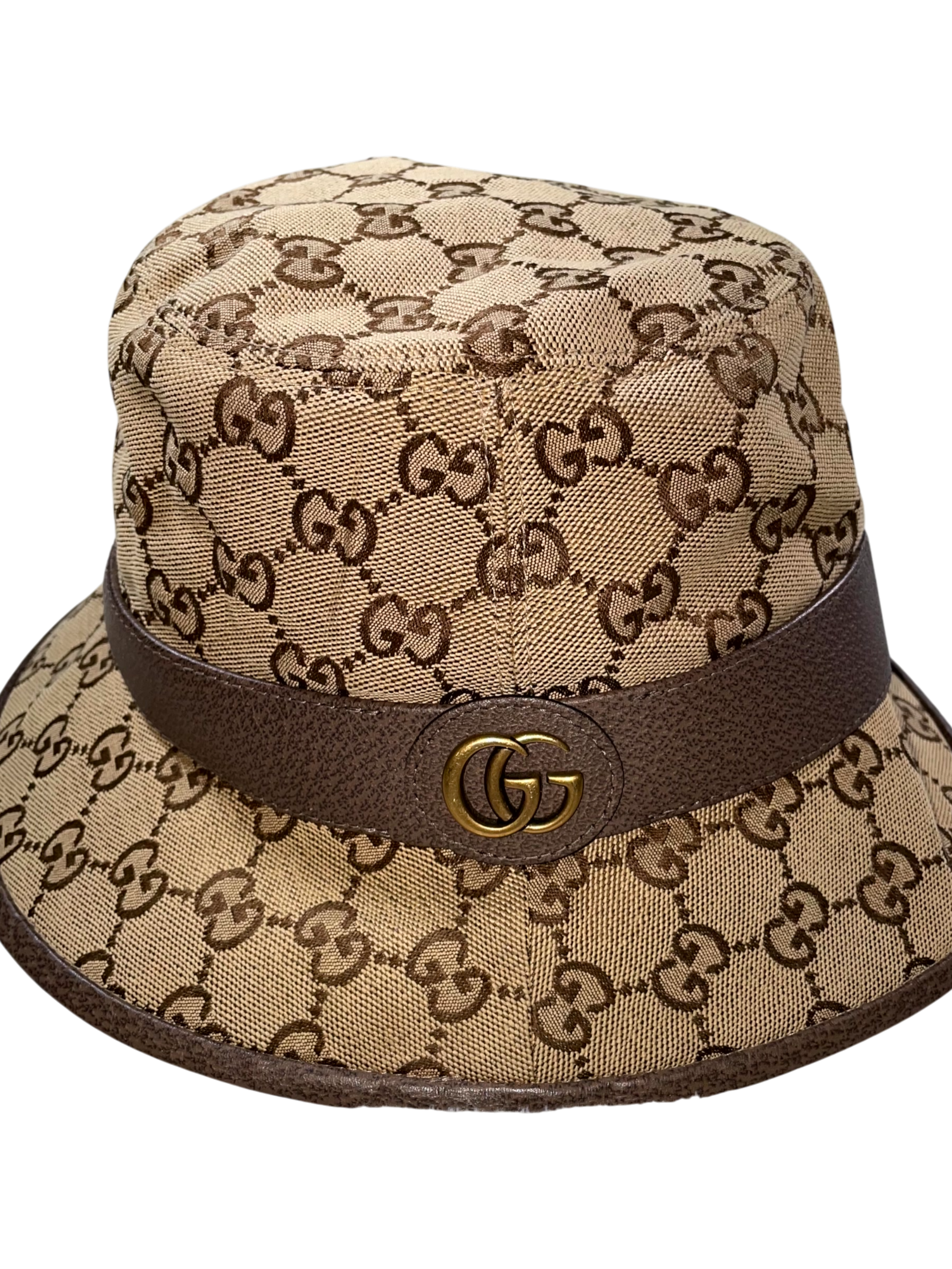 Gucci Monogram Beige & Brown Bucket Hat