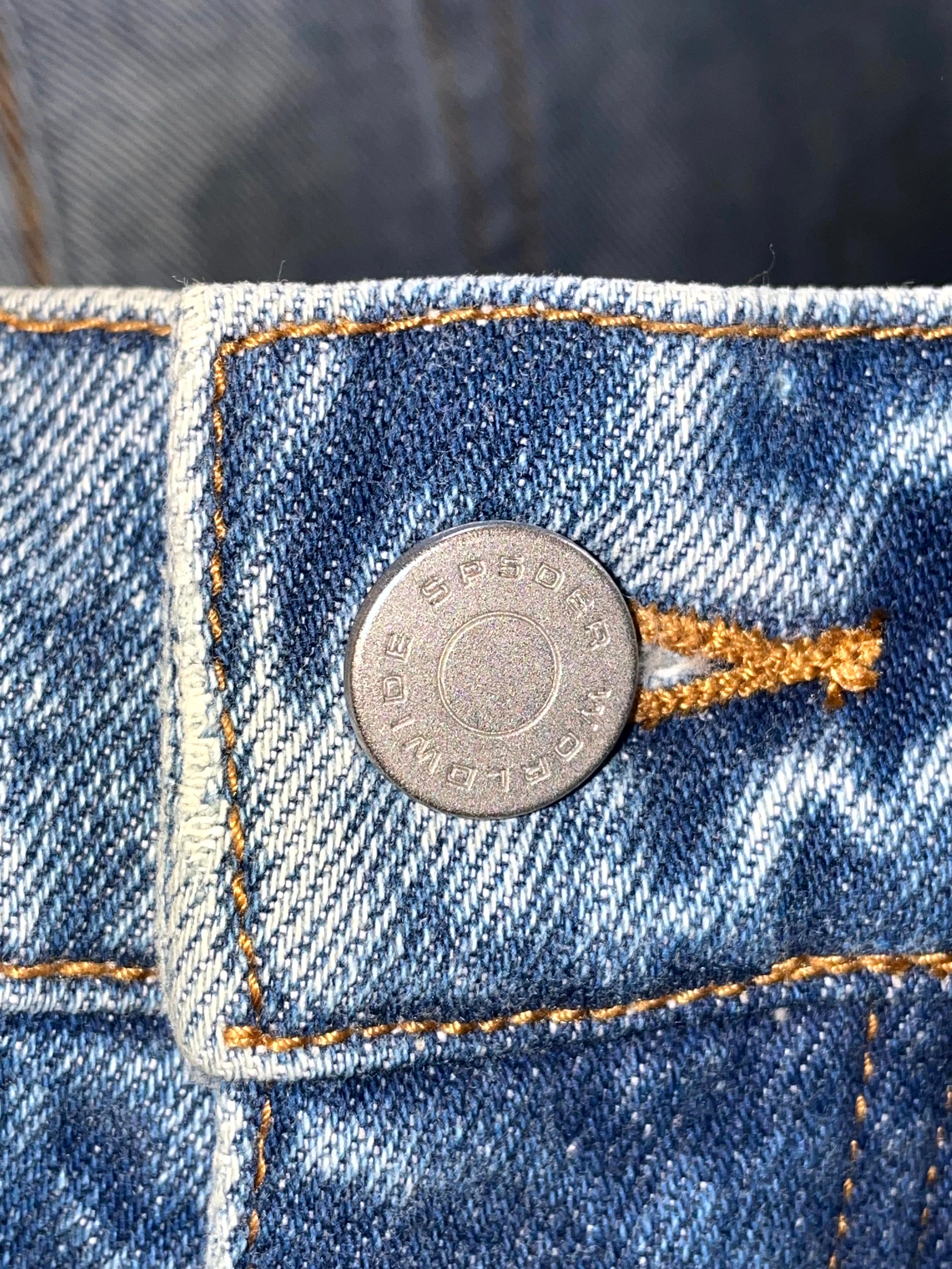 Sp5der Beluga Wash Denim Light Indigo Wash Jeans
