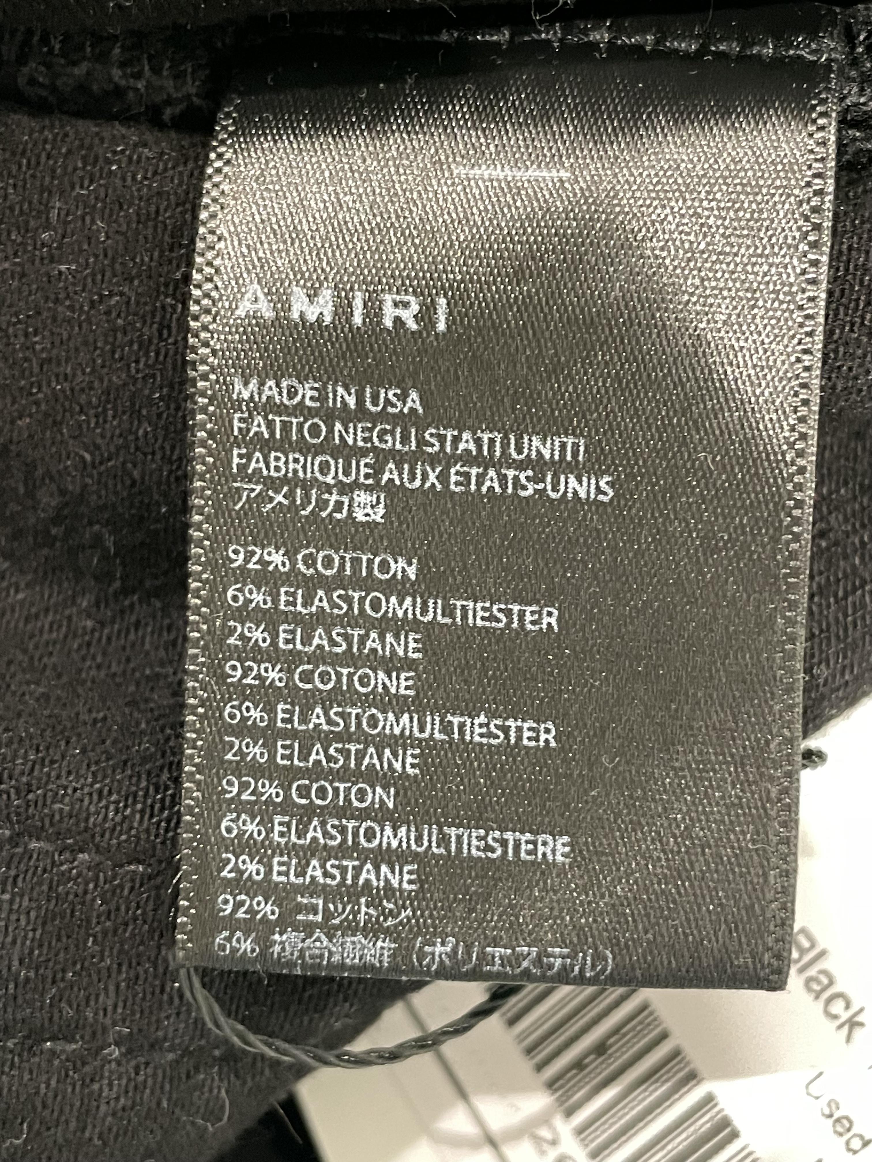 Amiri Thrasher Plain Black Jeans