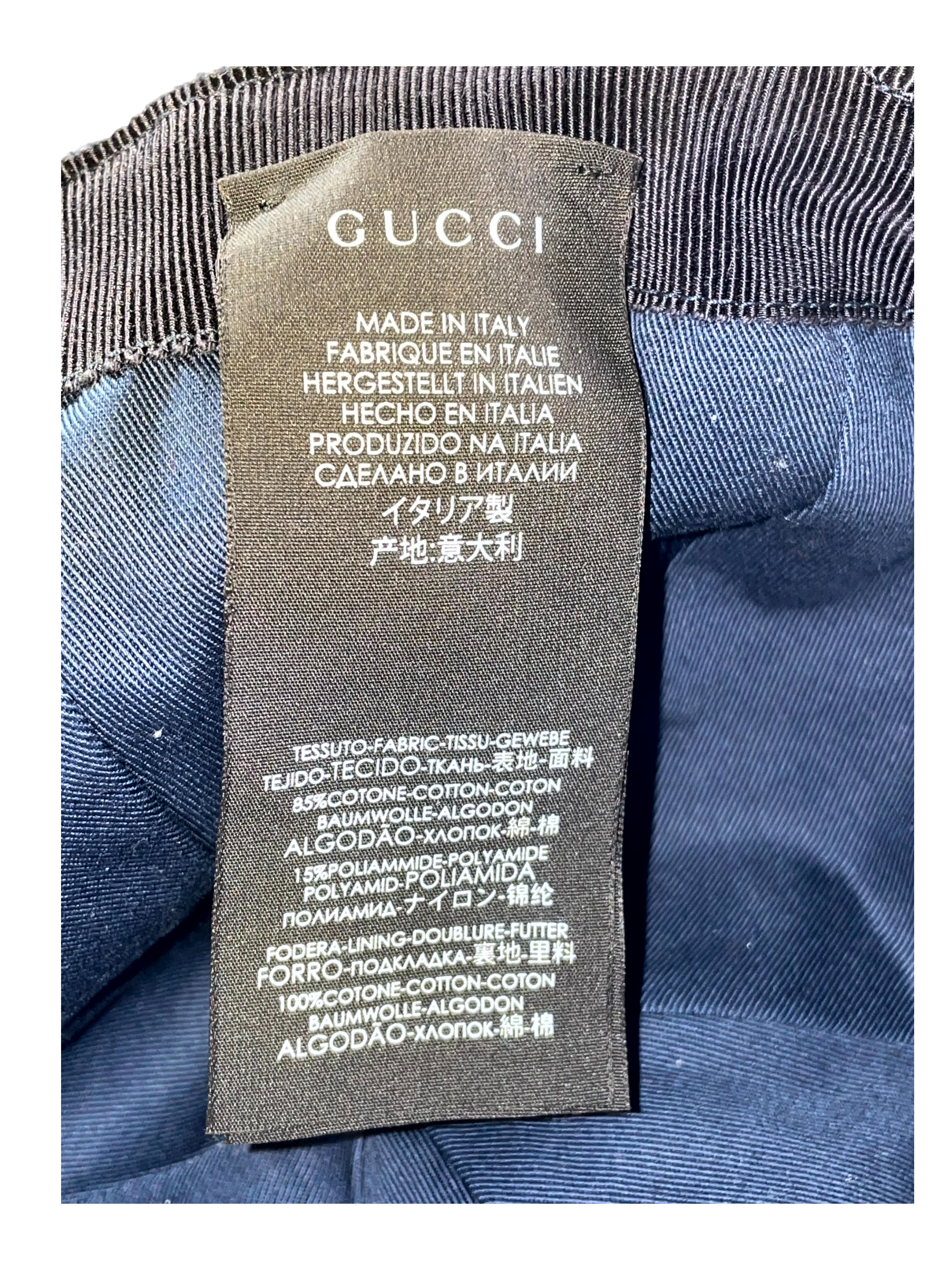 Gucci Chain Navy & Velvet Cap