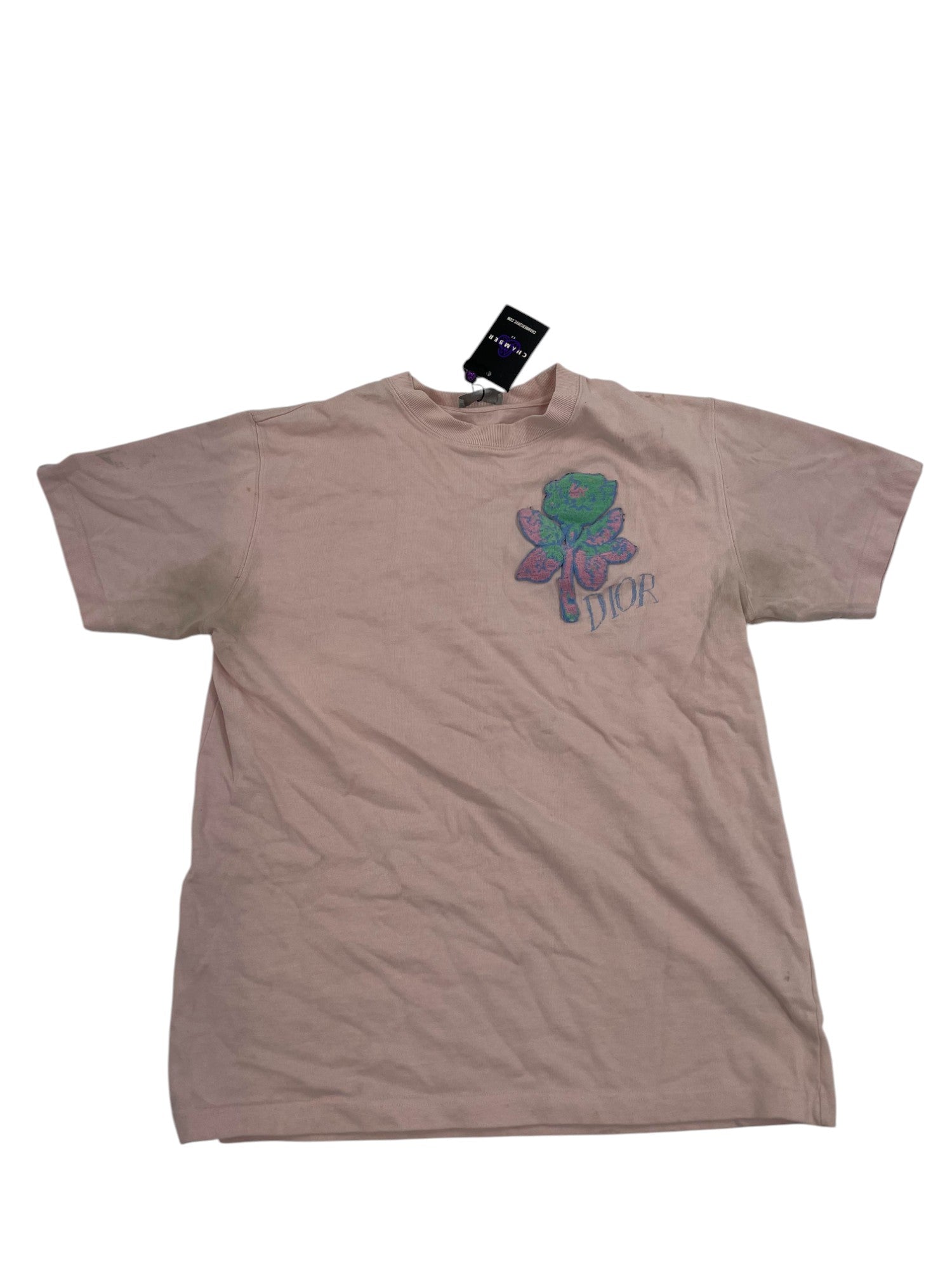Dior Floral Patch Dust Pink Tee