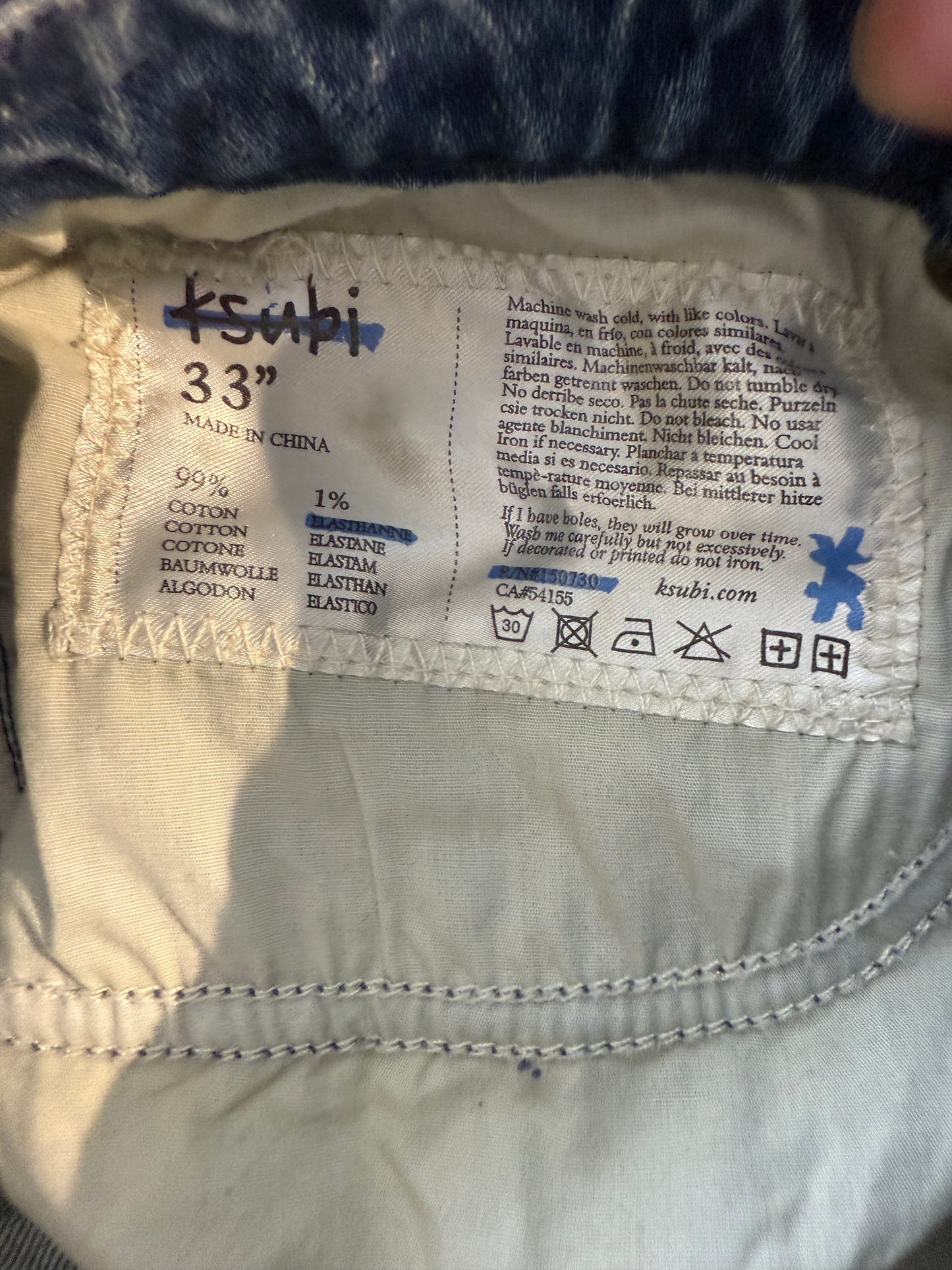Ksubi Jeans Dark Wash Zip Flare Used 33