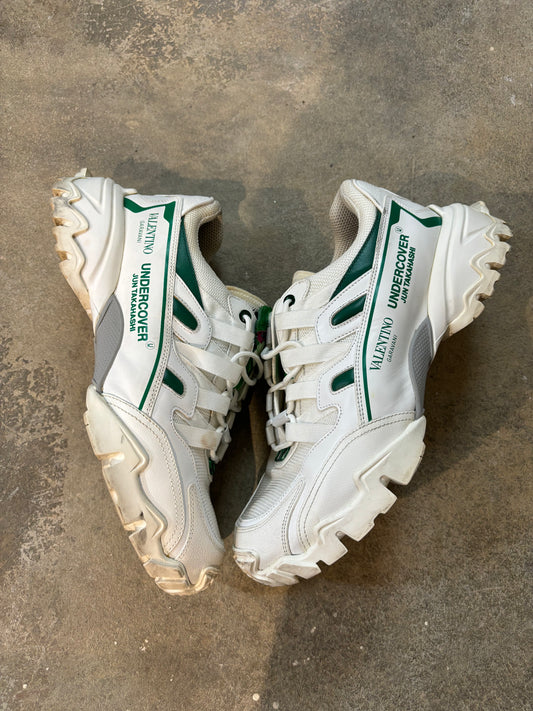 Valentino Undercover Sneaker White Green Used 41 (US 8) No Box