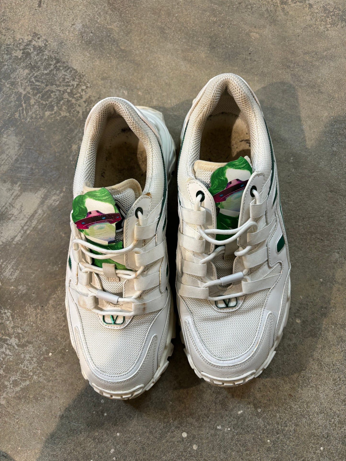 Valentino Undercover Sneaker White Green Used 41 (US 8) No Box