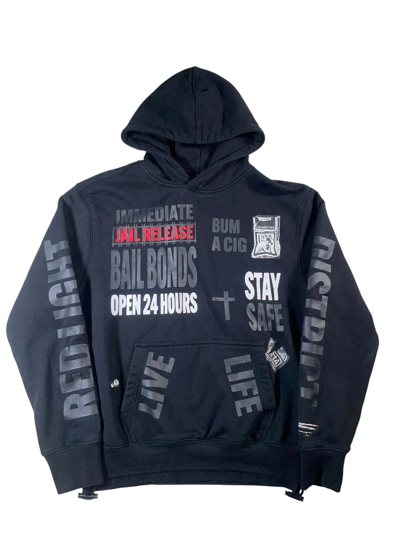 RTA 'Light District' Black & Red Hoodie