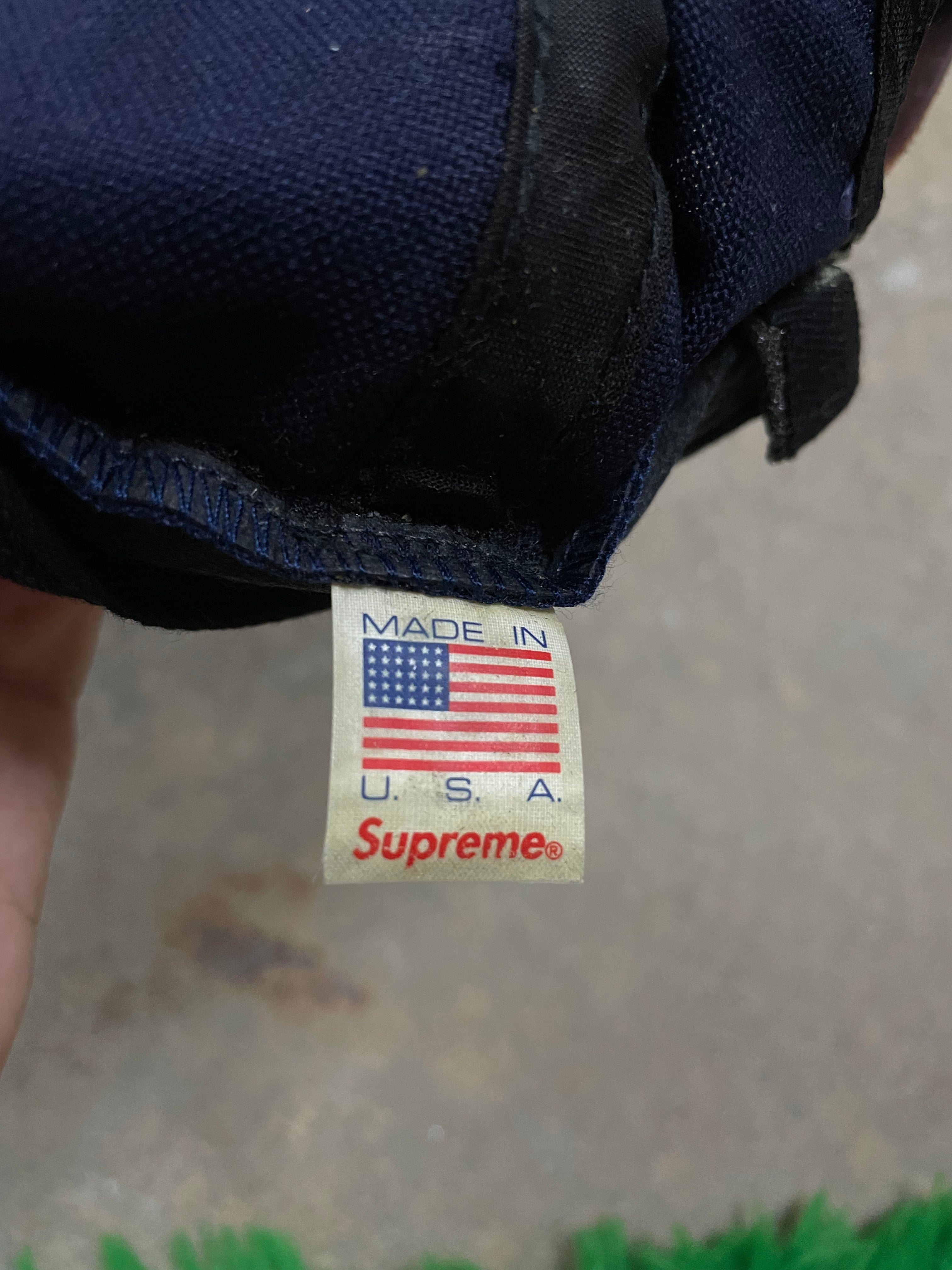 Supreme Starter Hat Navy Gold Used OS
