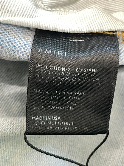 Amiri Thrasher White Stripe Light Wash Blue Jean