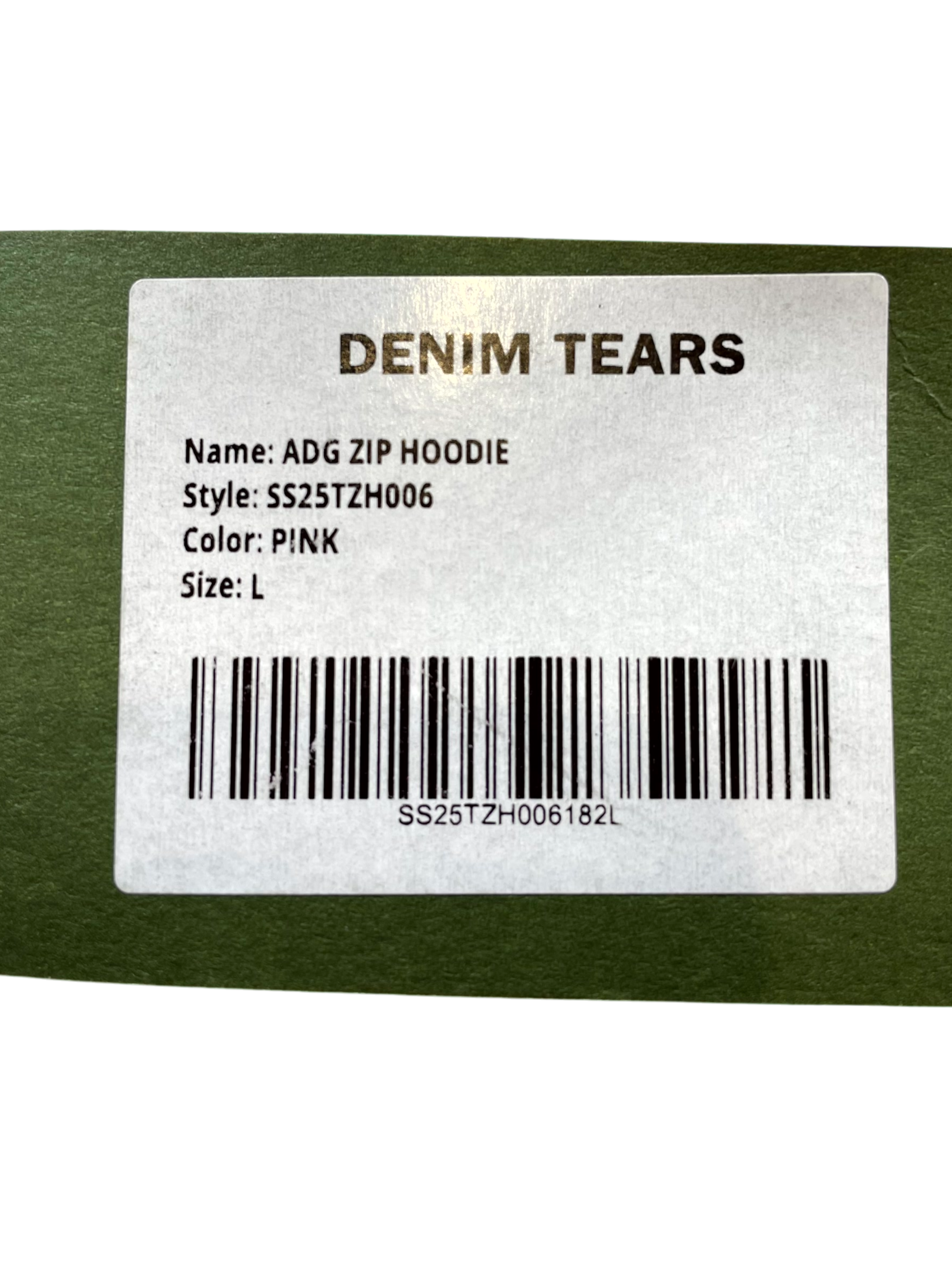 Denim Tears ADG Zip Up Pink Hoodie