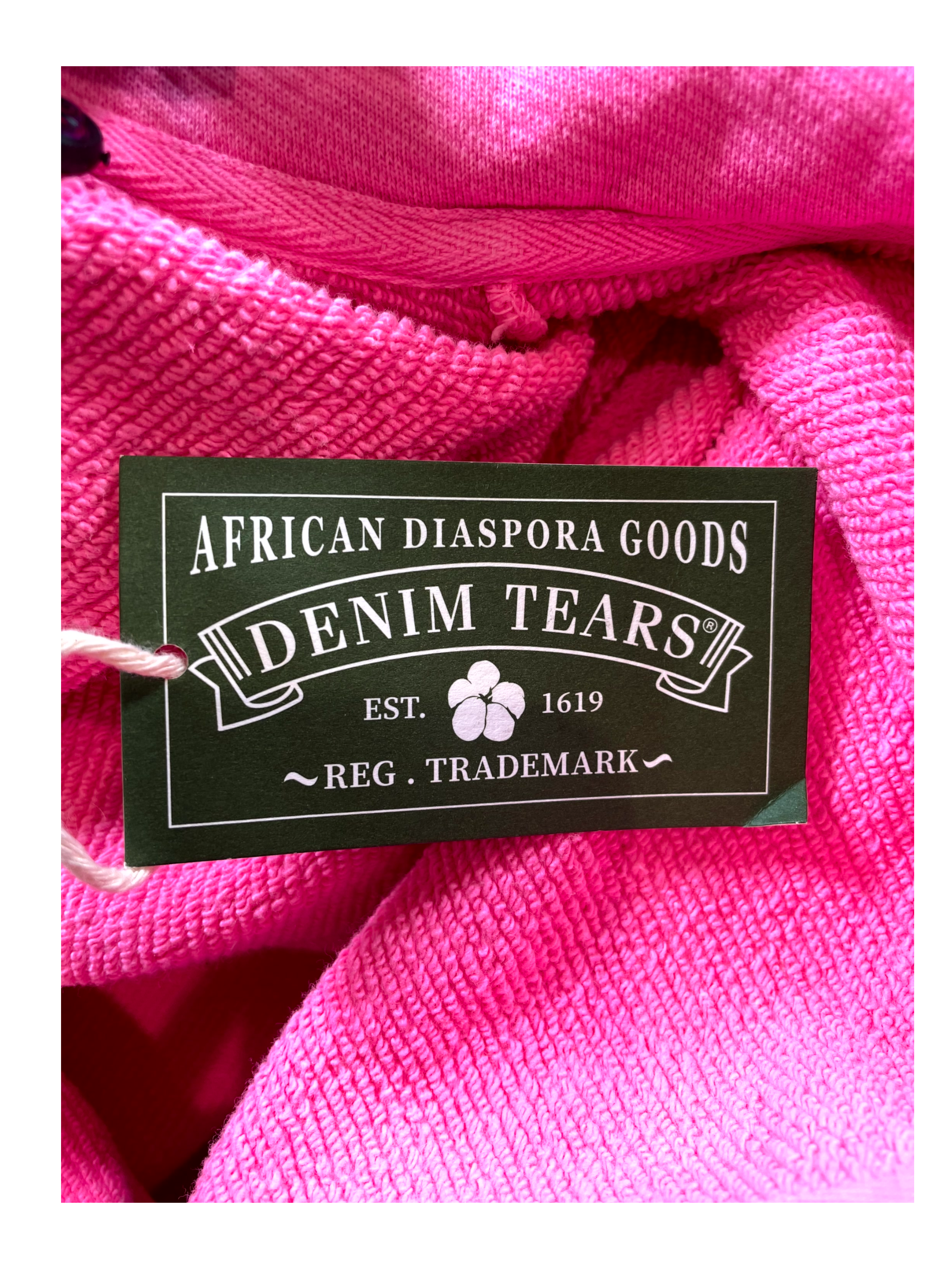 Denim Tears ADG Zip Up Pink Hoodie