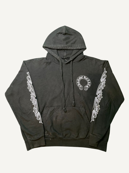 Chrome Hearts Horseshoe Logo Black Pullover Hoodie