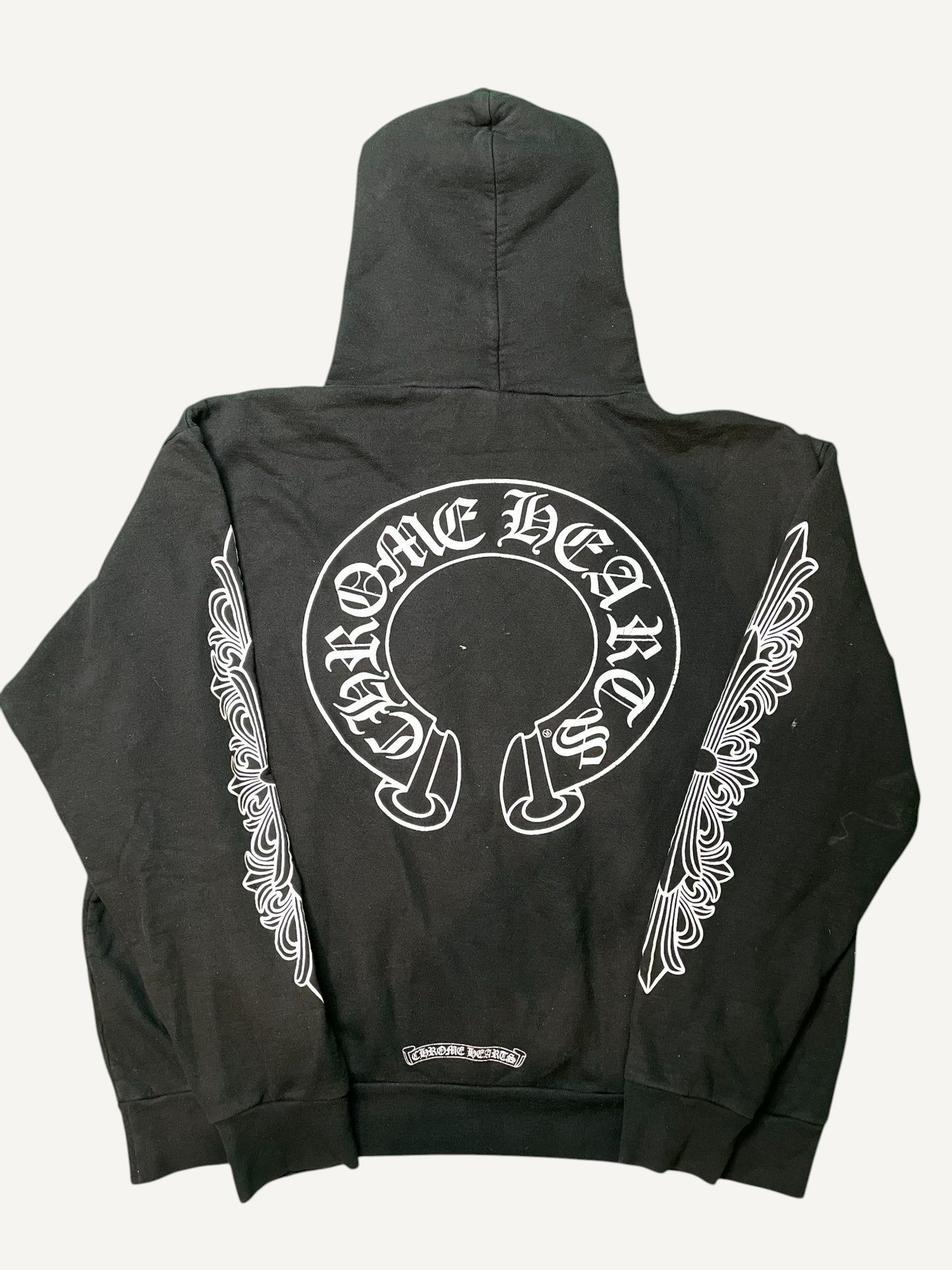 Chrome Hearts Horseshoe Logo Black Pullover Hoodie