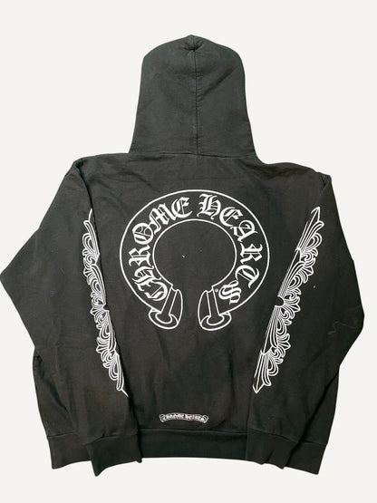 Chrome Hearts Horseshoe Logo Black Pullover Hoodie
