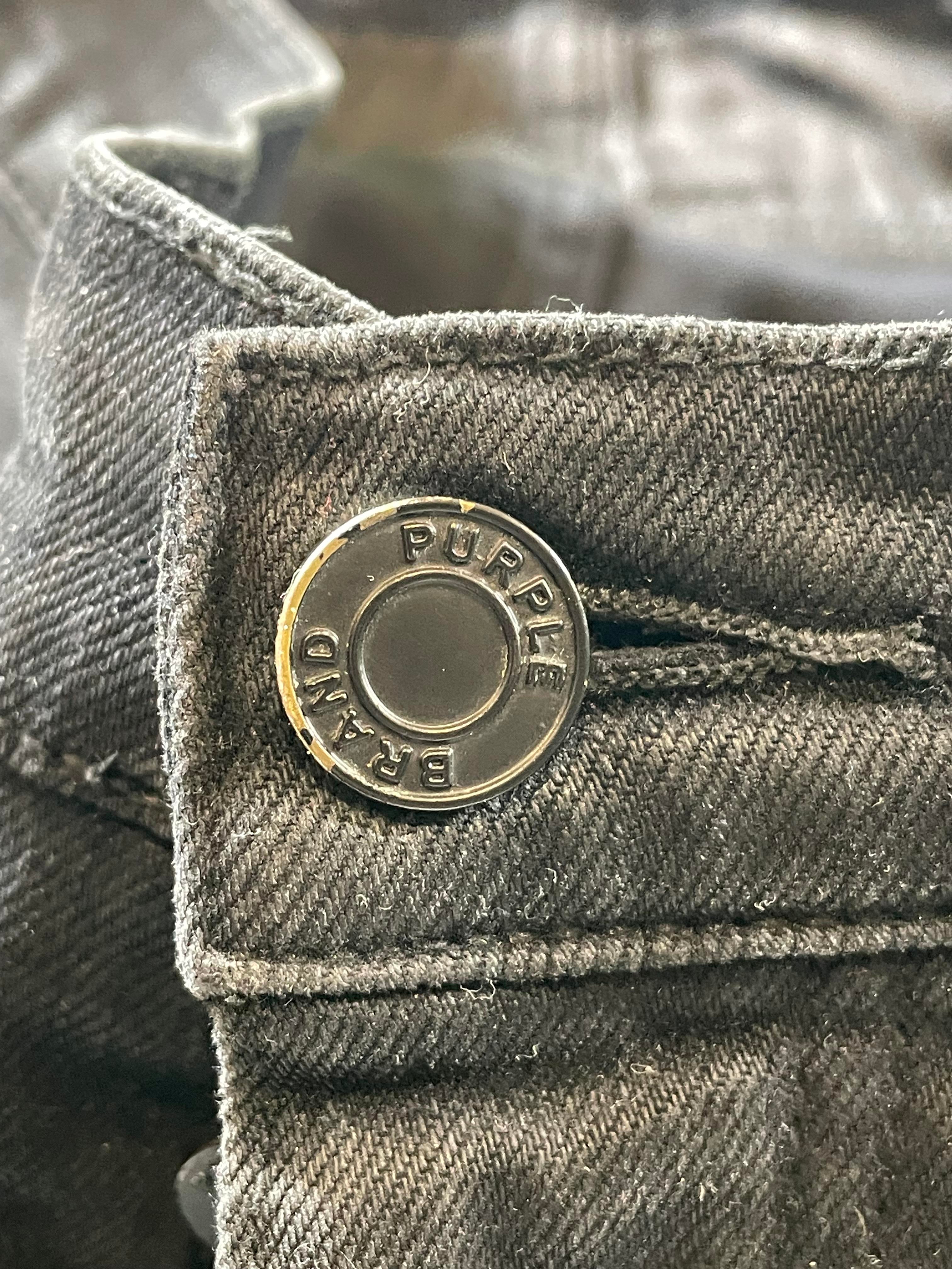 Purple Brand No Back Tab Black Jeans