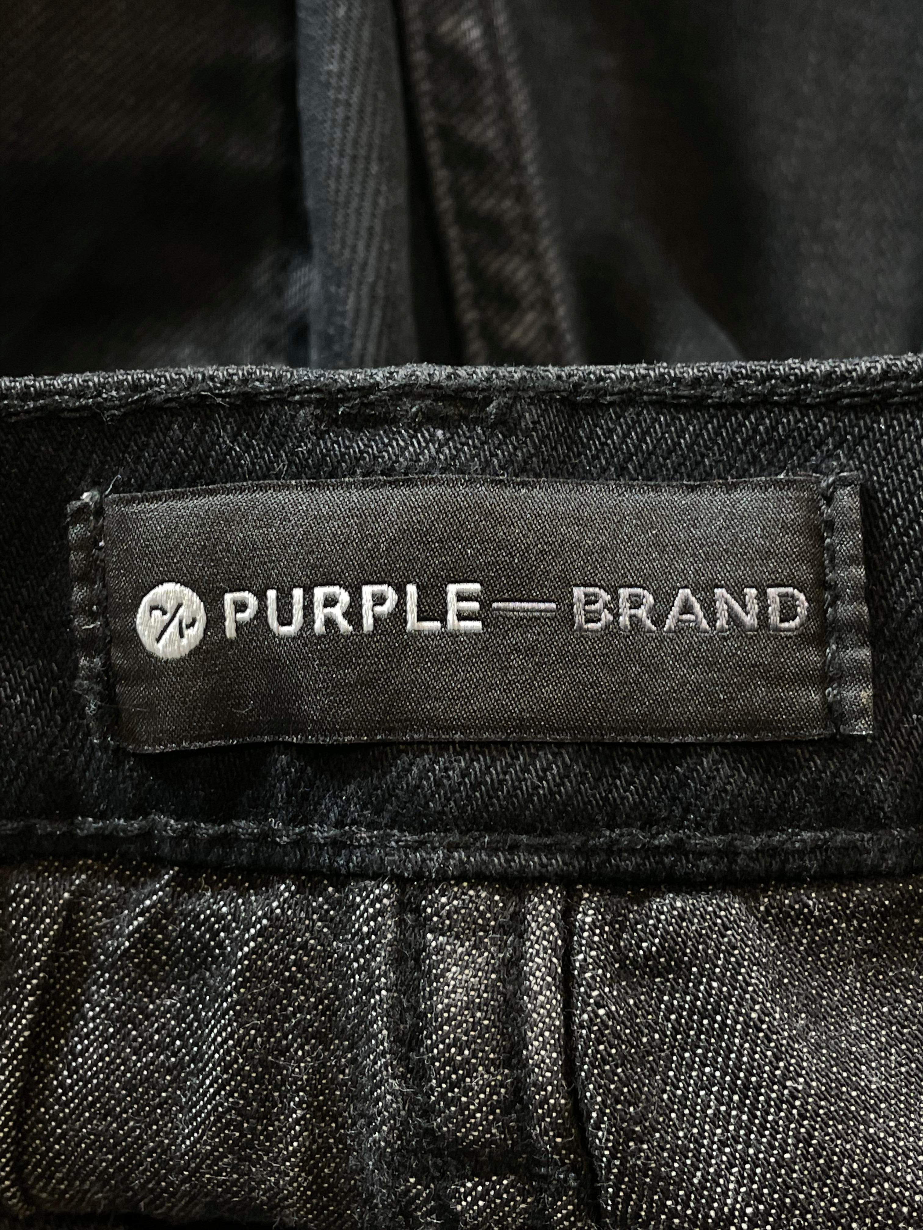 Purple Brand No Back Tab Black Jeans