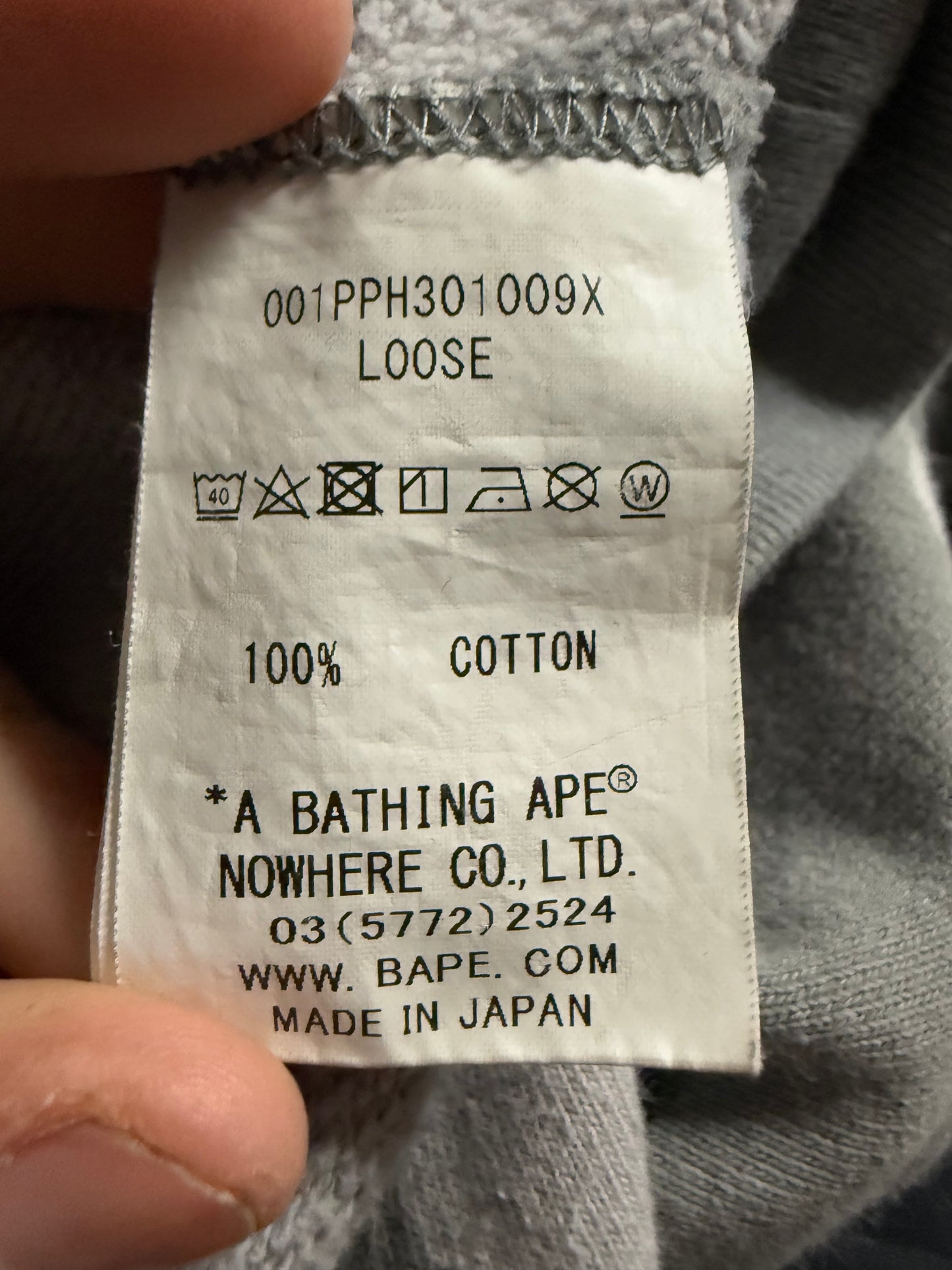 BAPE Hoodie Grey Camo Used XXL