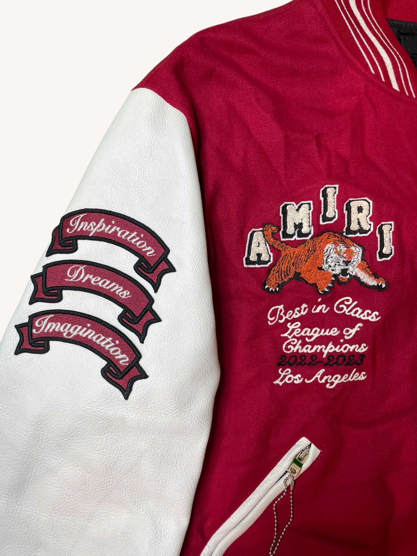 Amiri Wool Red Tiger Varsity Jacket