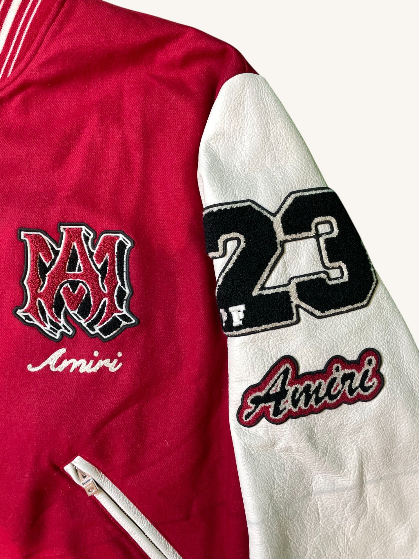 Amiri Wool Red Tiger Varsity Jacket