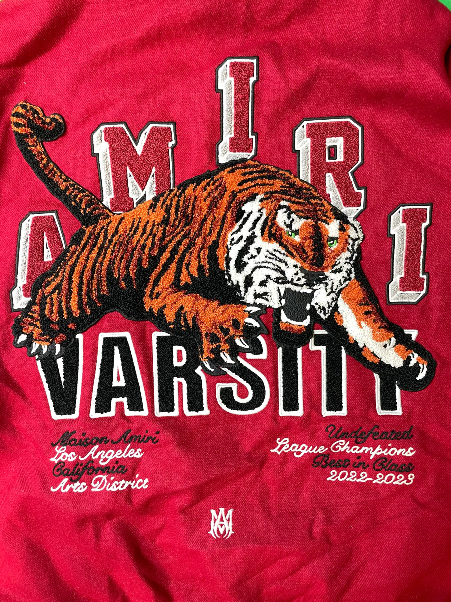 Amiri Wool Red Tiger Varsity Jacket
