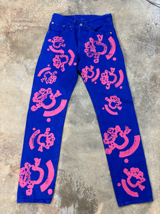 Denim Tears BSTROY Jeans Navy Pink Used 27