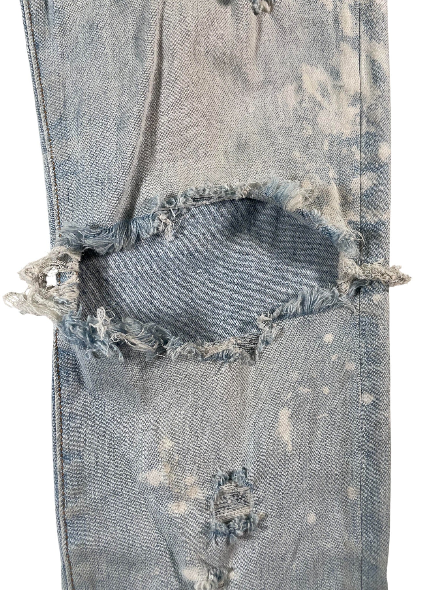 Amiri Light Wash Bleached Thrasher Jeans