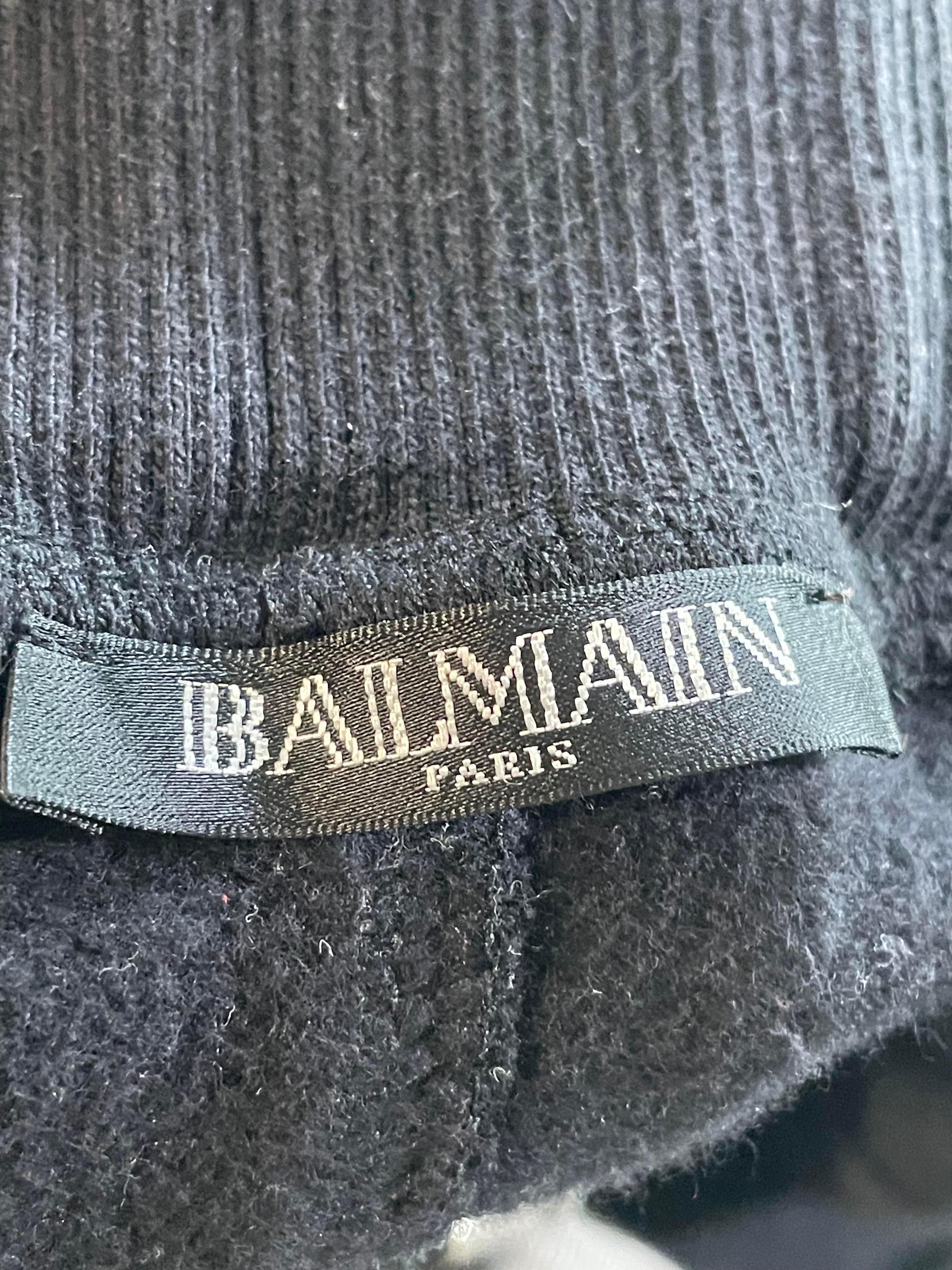 Balmain Black Zipper Sweats