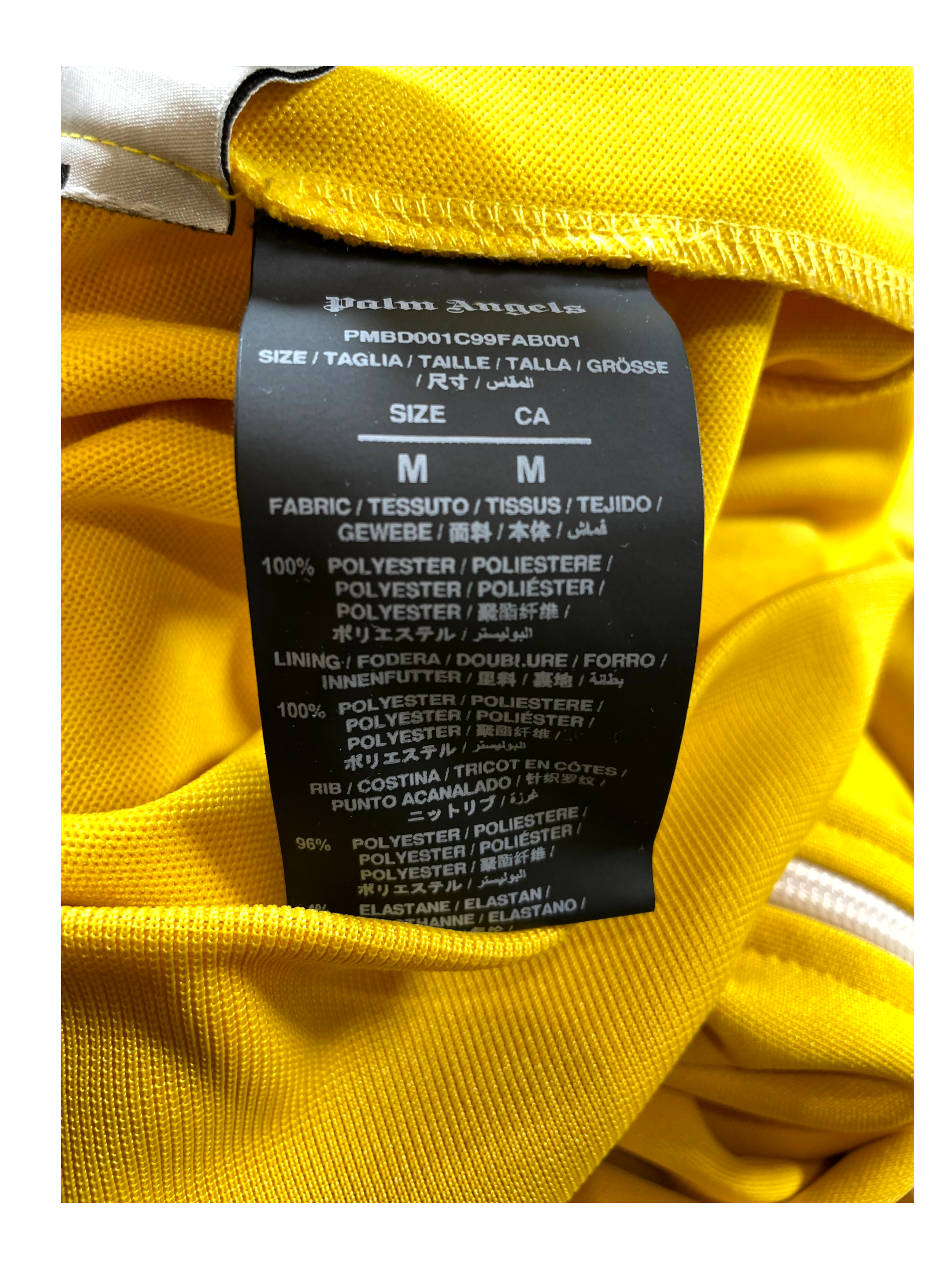 Palm Angels Stripe Yellow & White Track Jacket