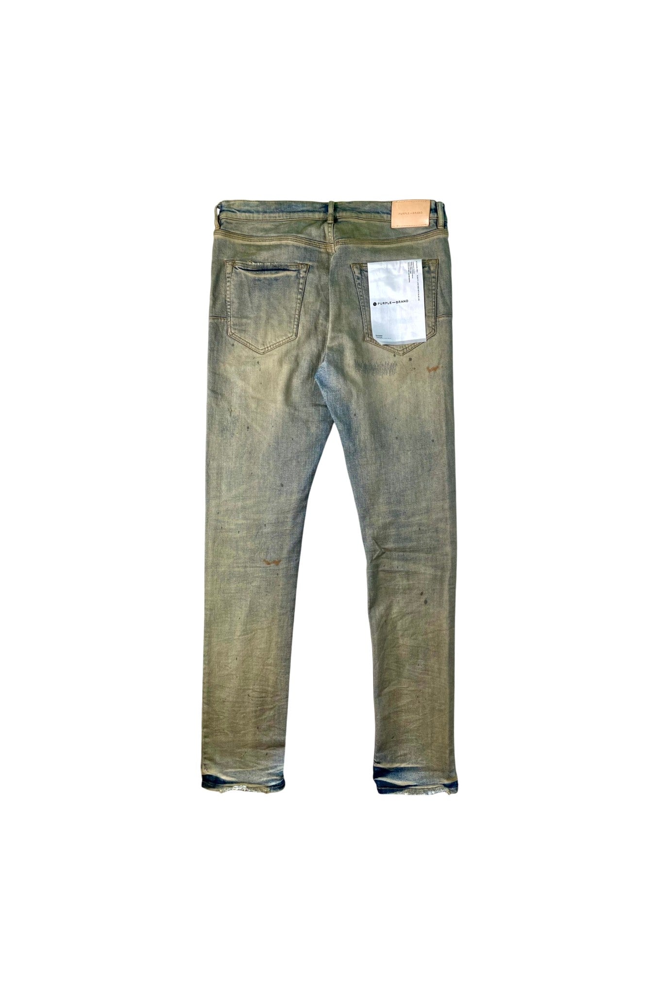 Purple Brand Paint Splatter Faded Wash Jeans