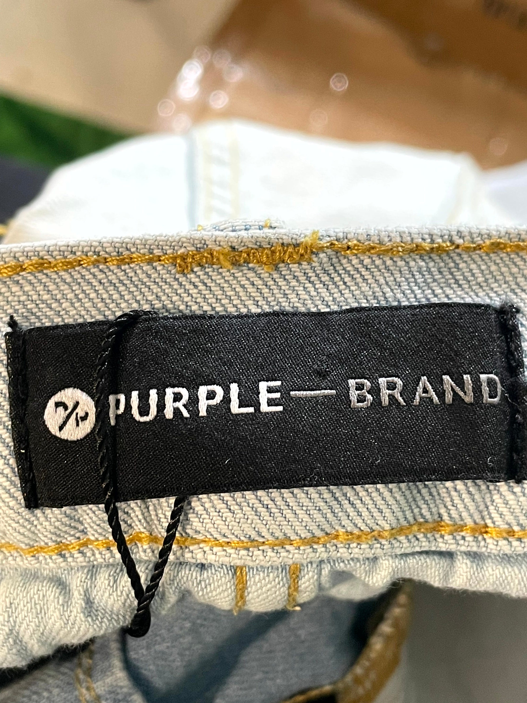 Purple Brand Splatter Light Wash & White Jeans