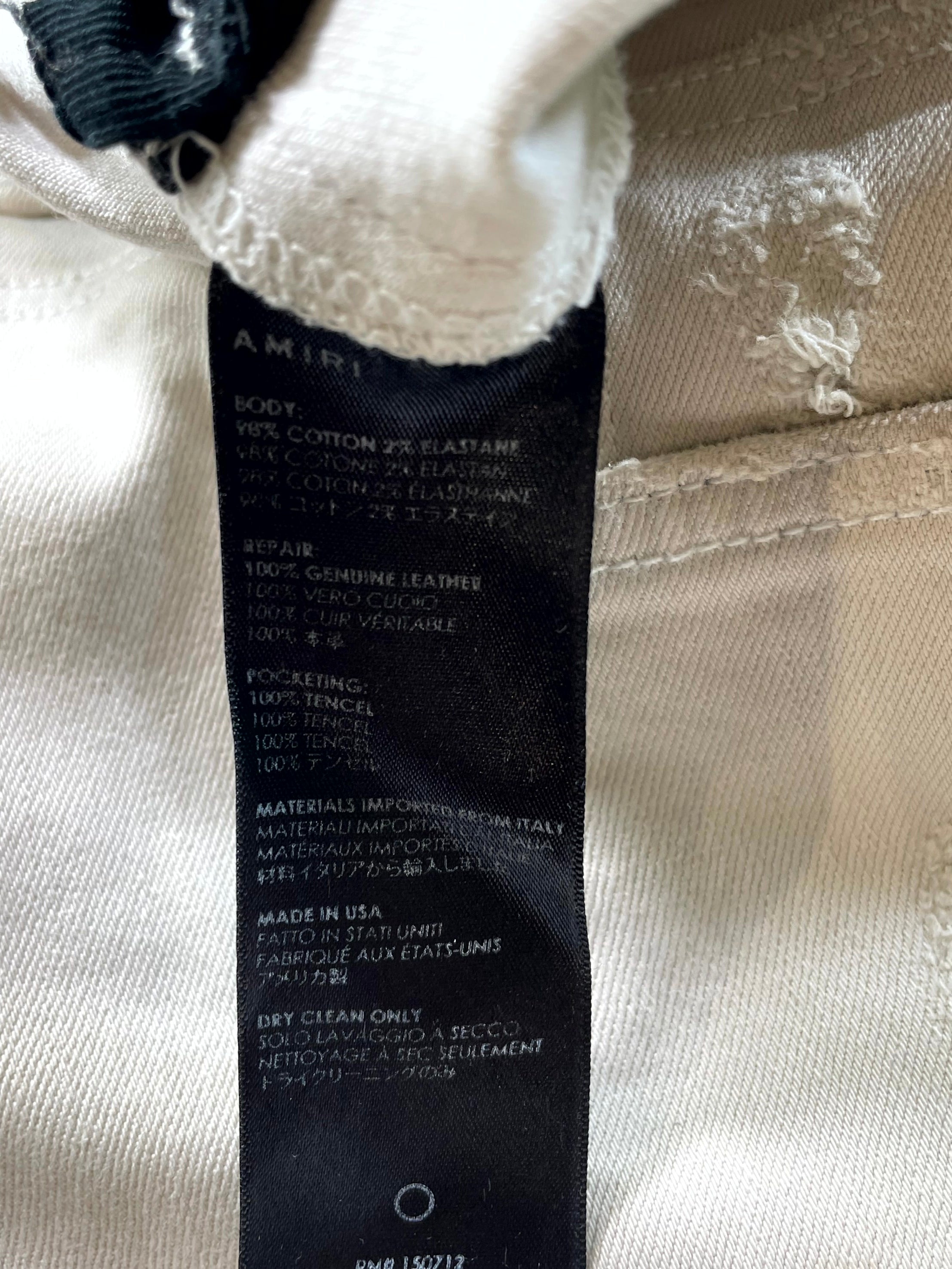Amiri MX1 Patch White Jeans