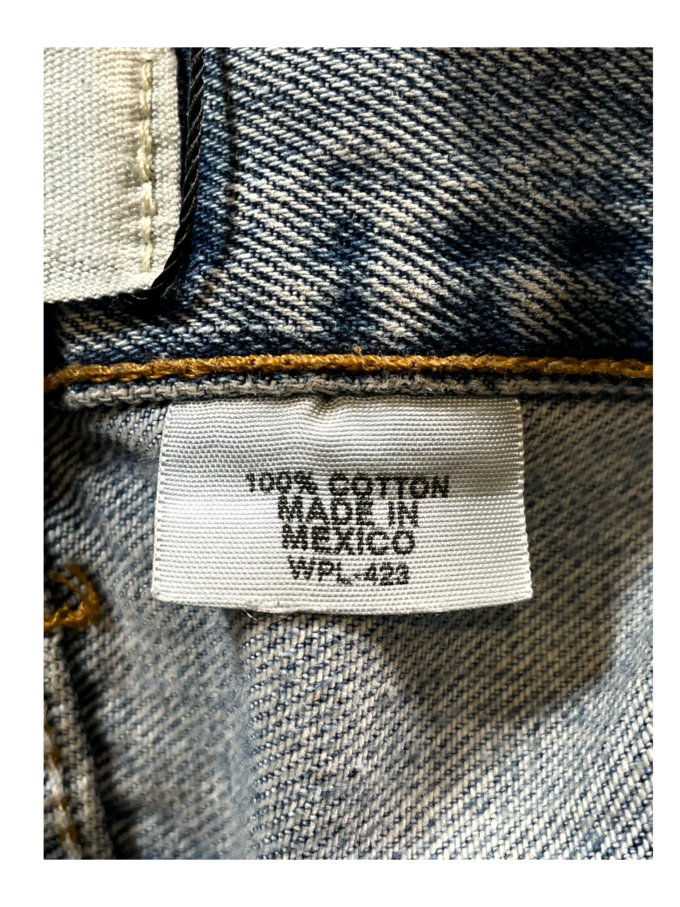 Sp5der Star Light Wash & Yellow Jeans