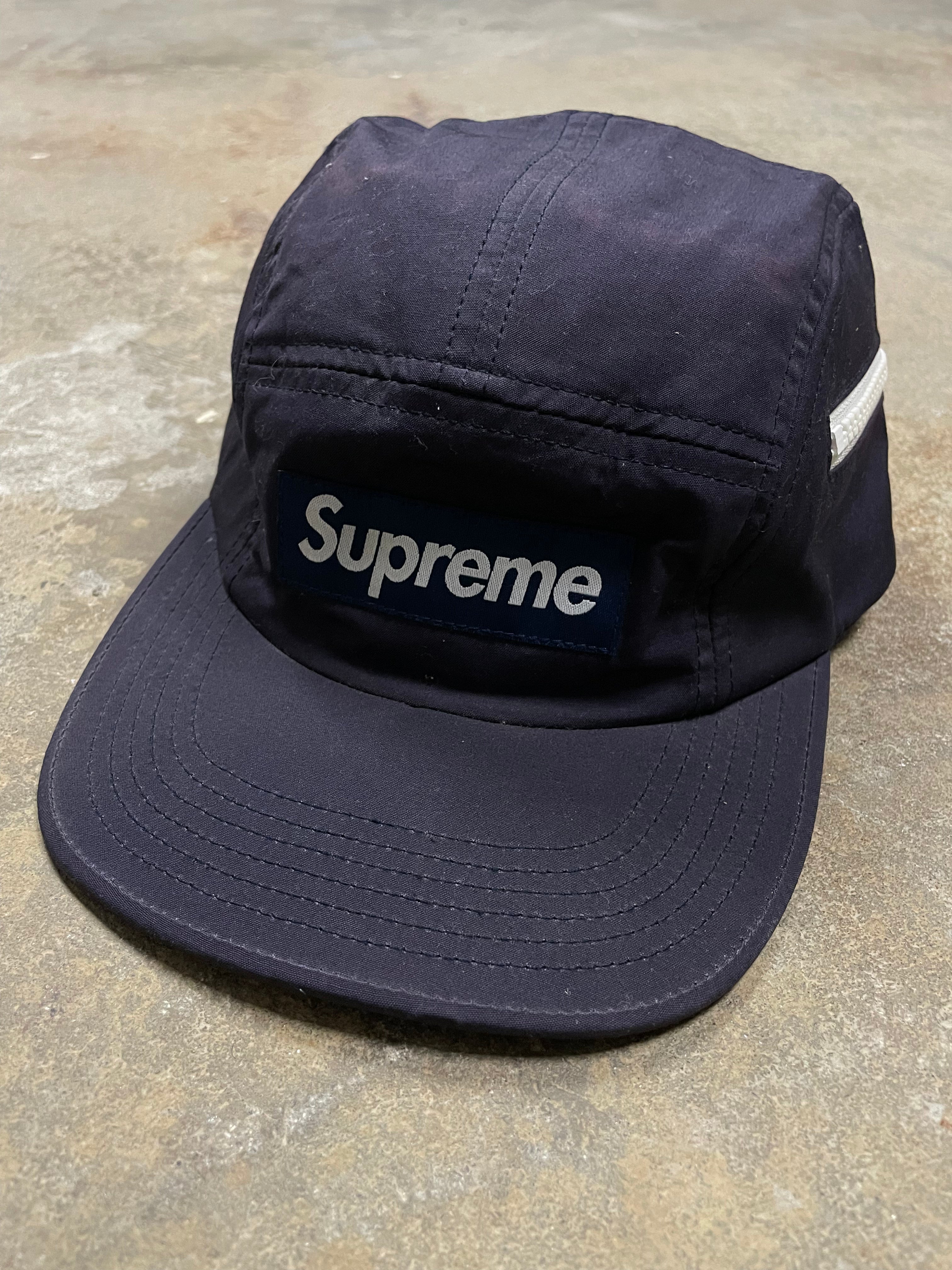 Supreme Zip Cap Navy White Used OS
