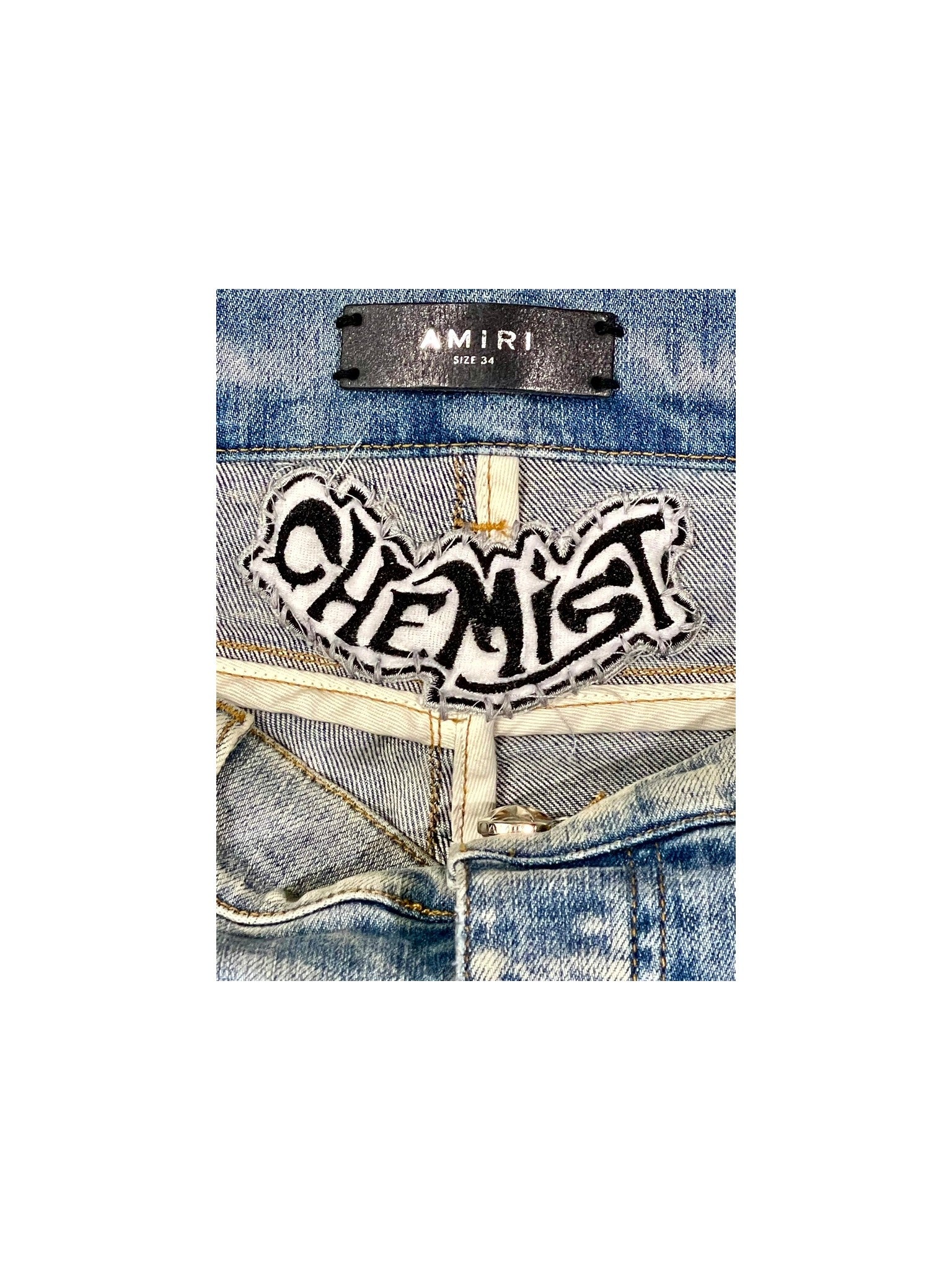 Amiri Chemist Stars Light Wash & Black Jeans