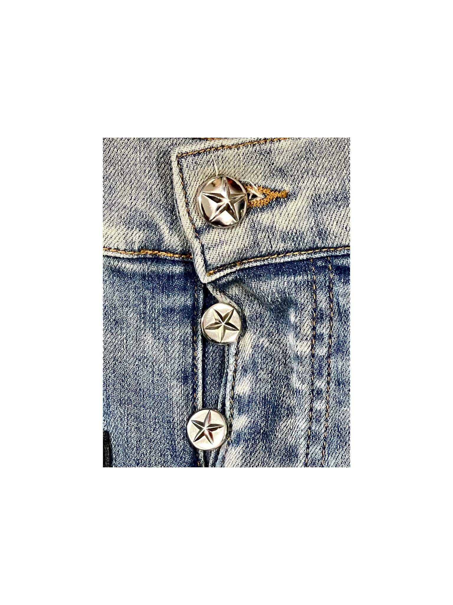 Amiri Chemist Stars Light Wash & Black Jeans