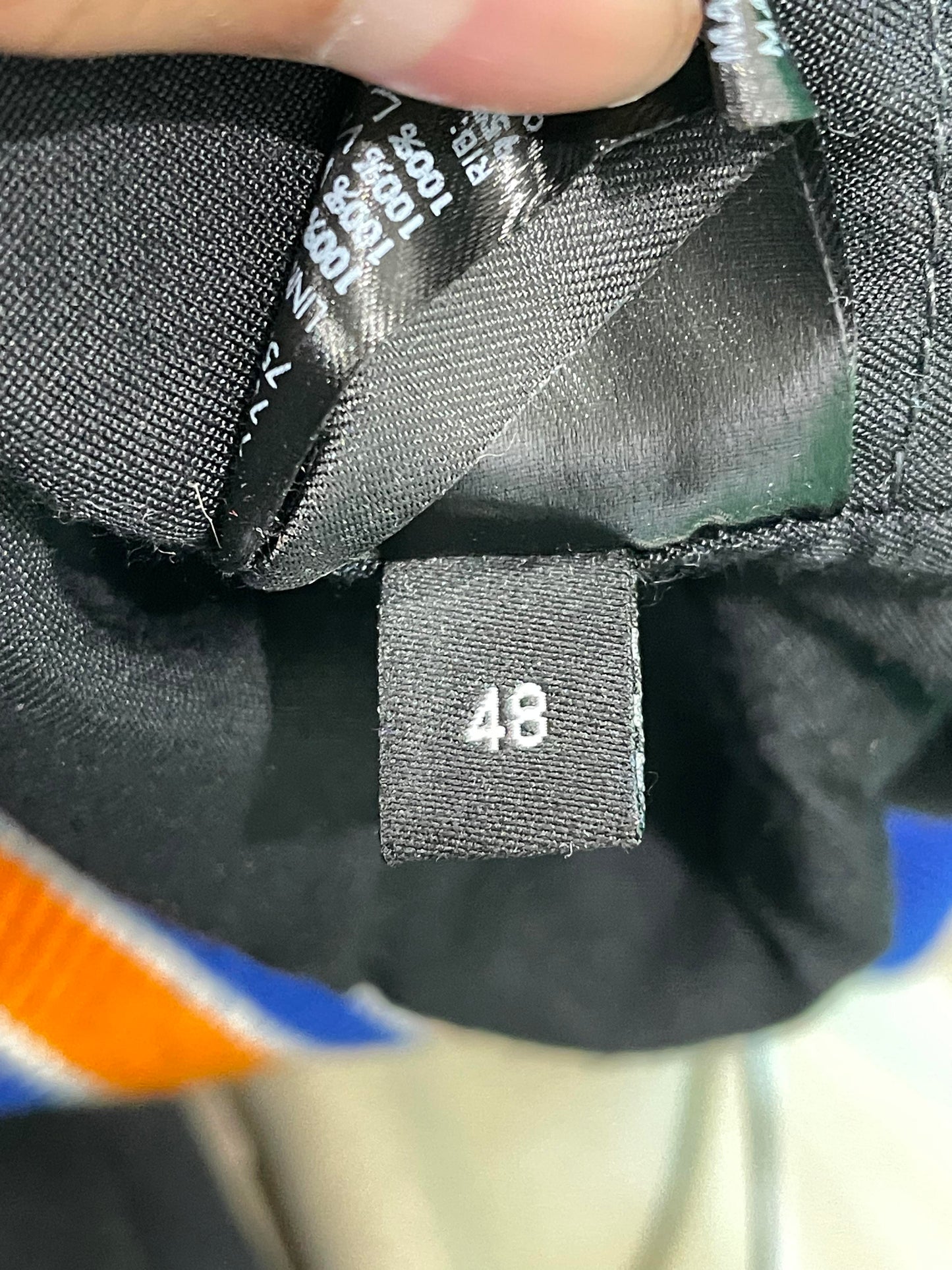 Amiri "Orange Bone" Blue Varsity Jacket