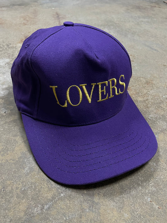 Amiri Lovers Hat Purple Gold Used OS