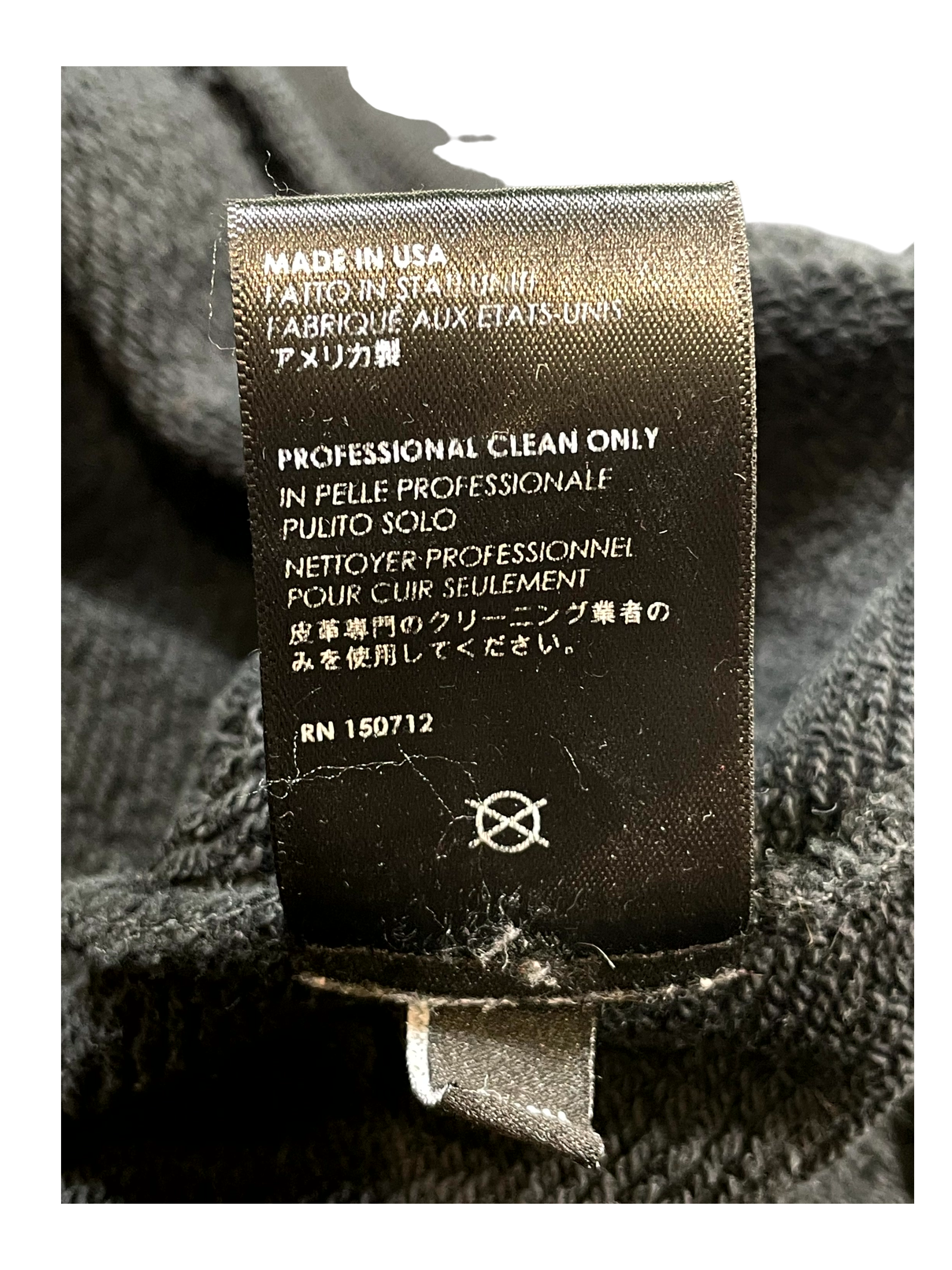 Amiri Leather Arc Logo Crewneck Black Sweatshirt