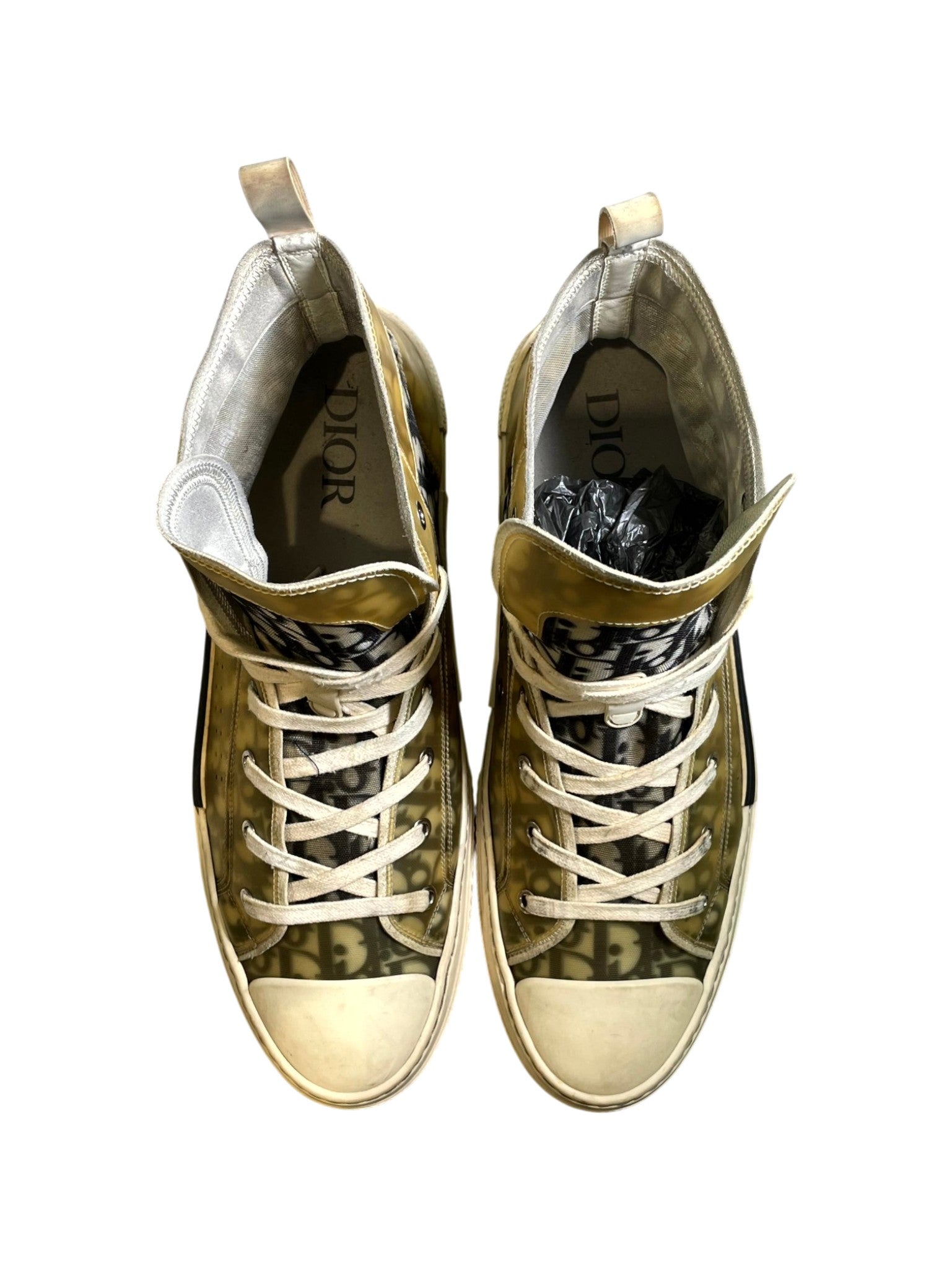 Dior "B23 Monogram" (Yellowed) & White Sneakers
