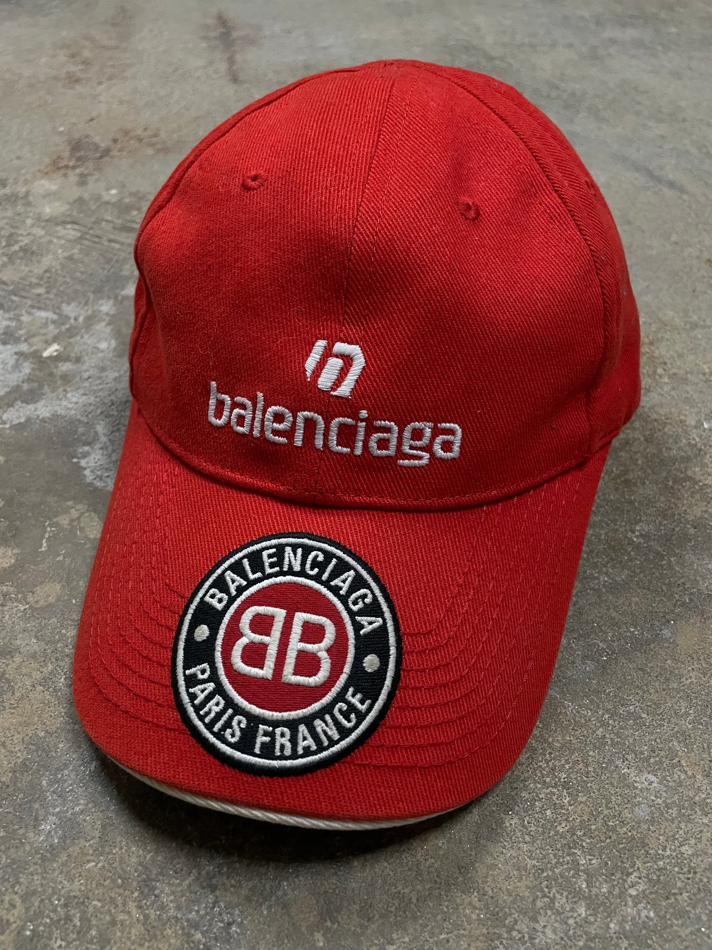 Balenciaga BB Logo Cap Red Used OS