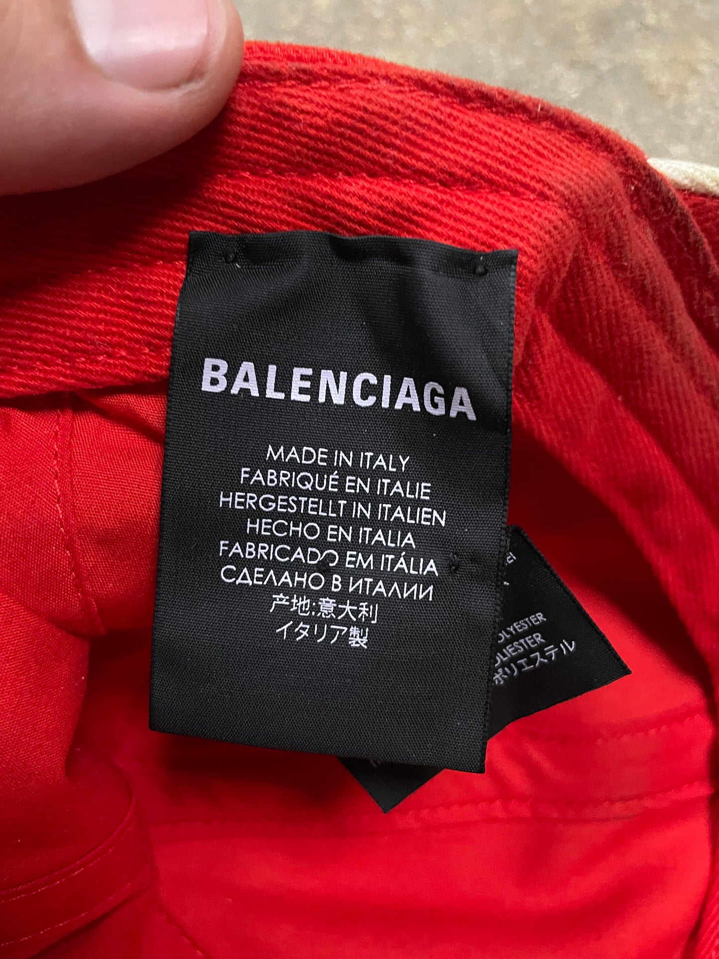 Balenciaga BB Logo Cap Red Used OS